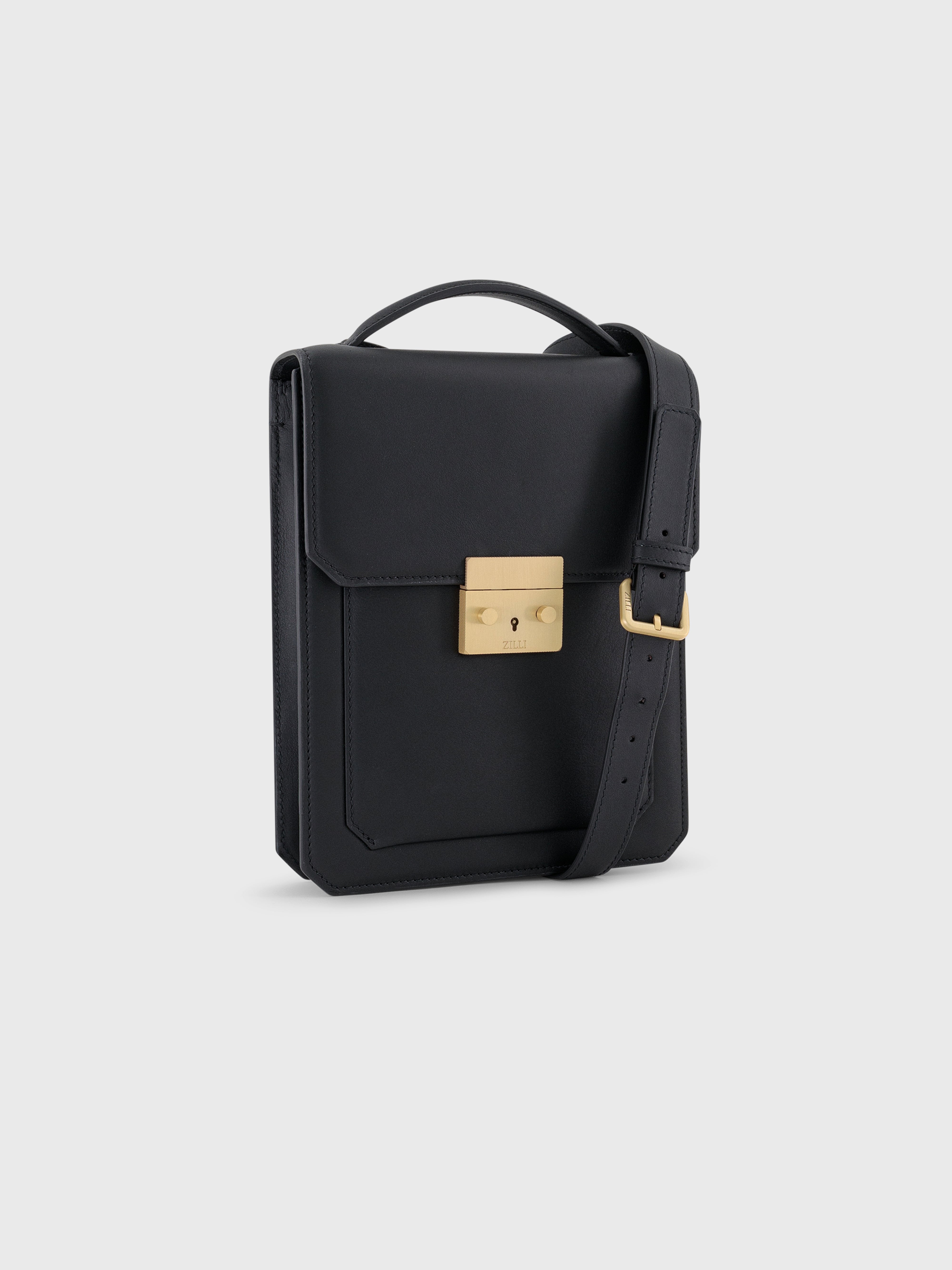 Calfskin Shoulder Bag - Black
