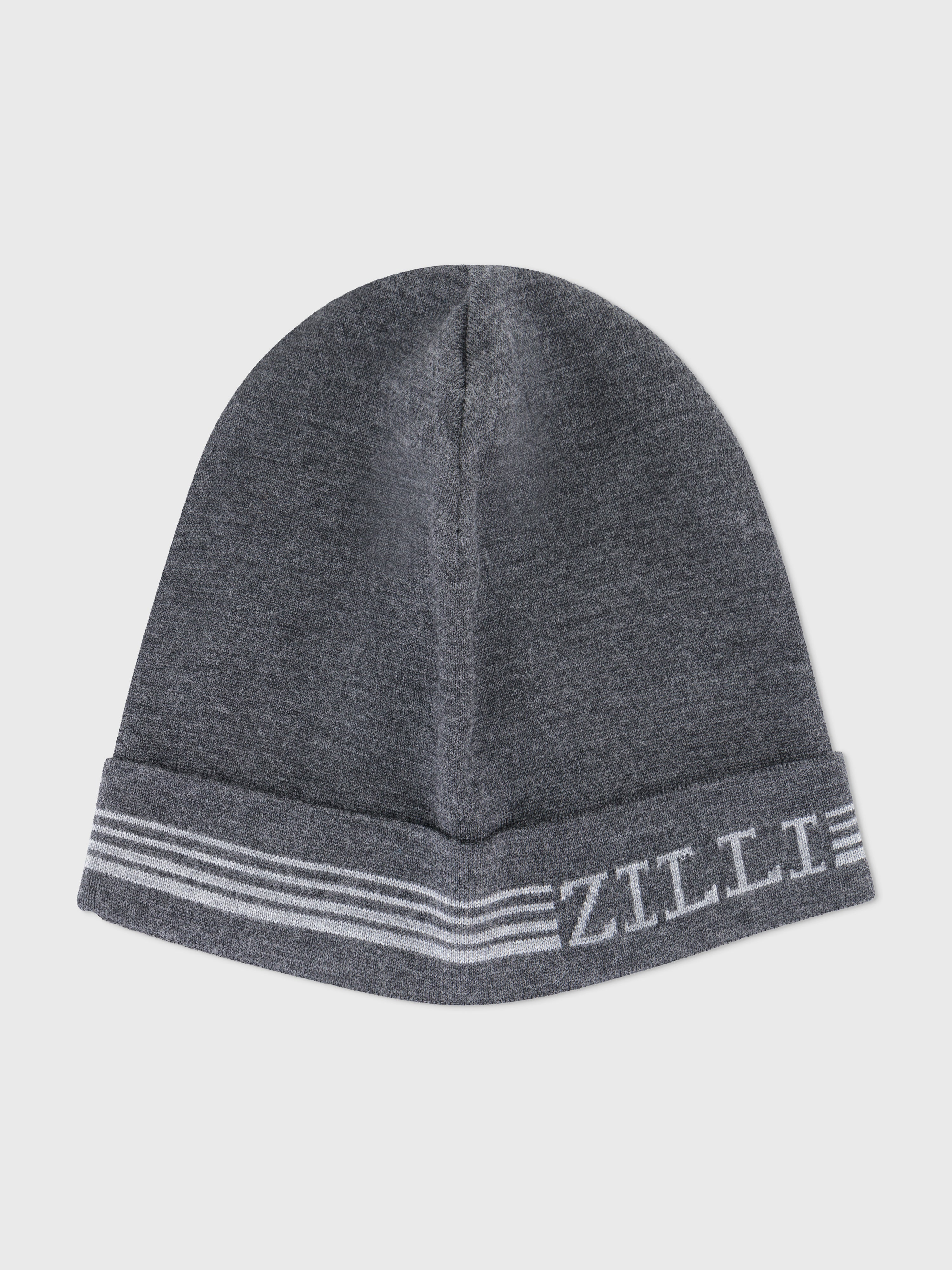 Beanie with Zilli Embroidery Dark Charcoal