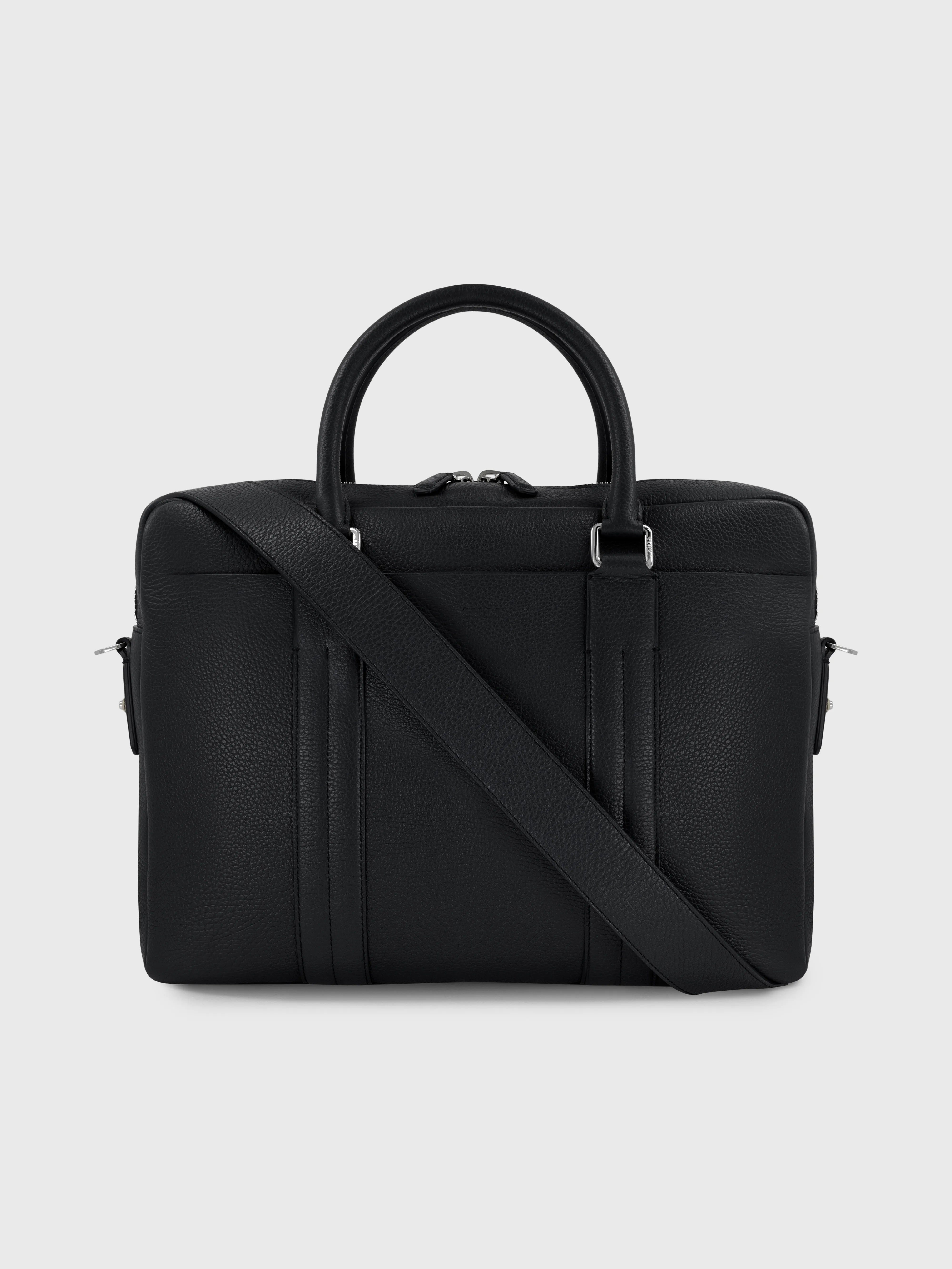 Чемодан из зернистой телячьей кожи - Черный