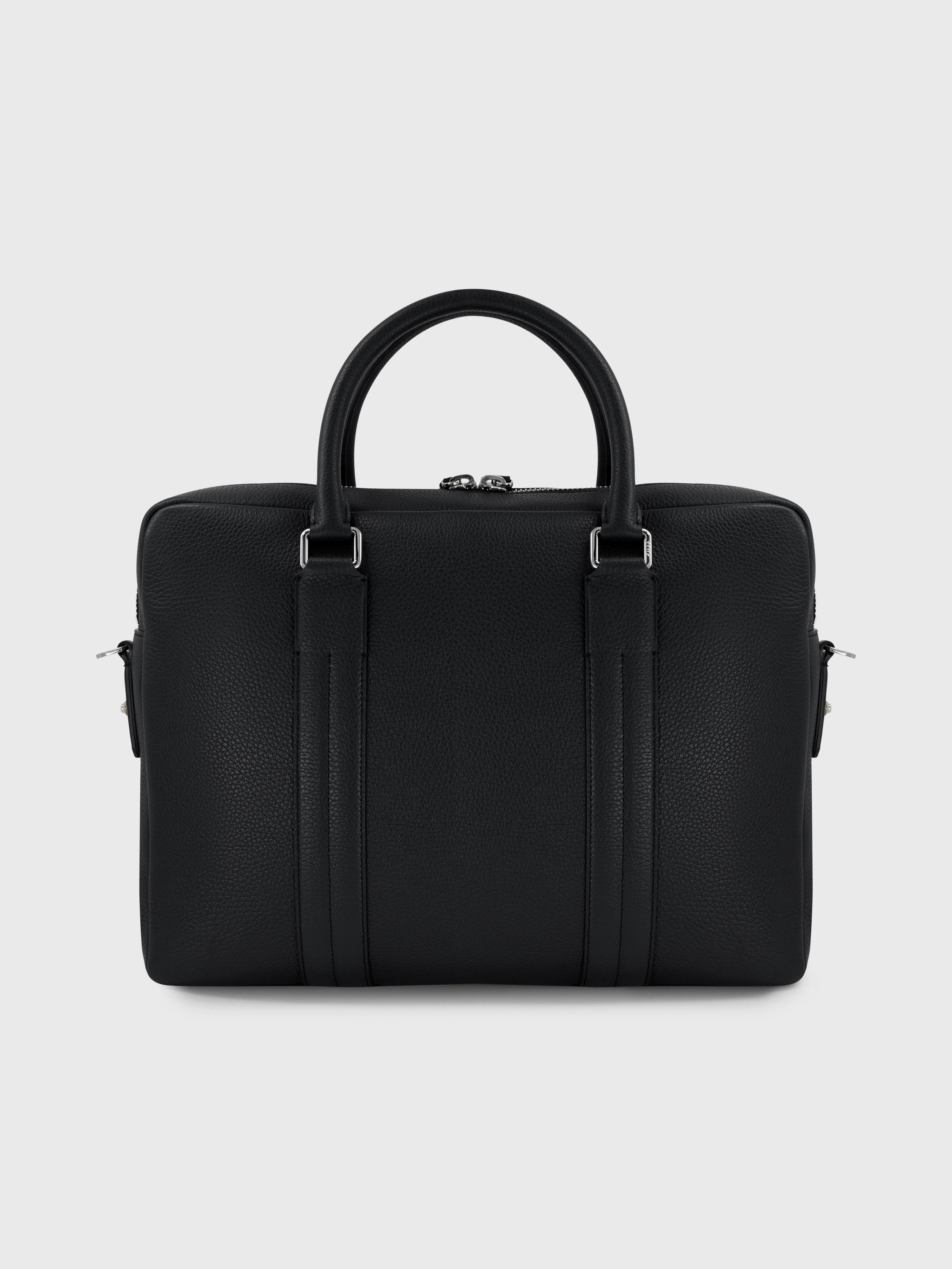 Чемодан из зернистой телячьей кожи - Черный