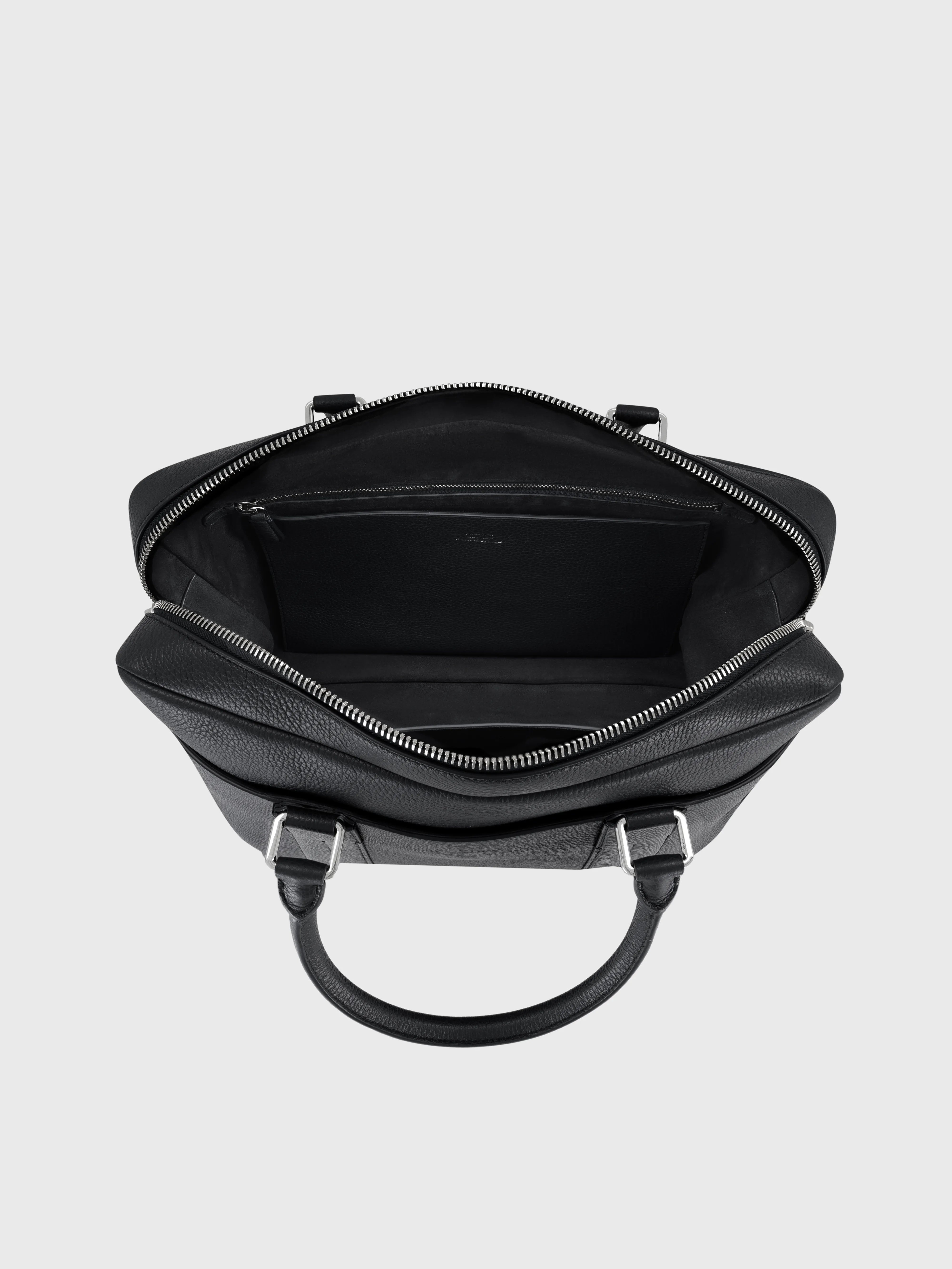 Чемодан из зернистой телячьей кожи - Черный