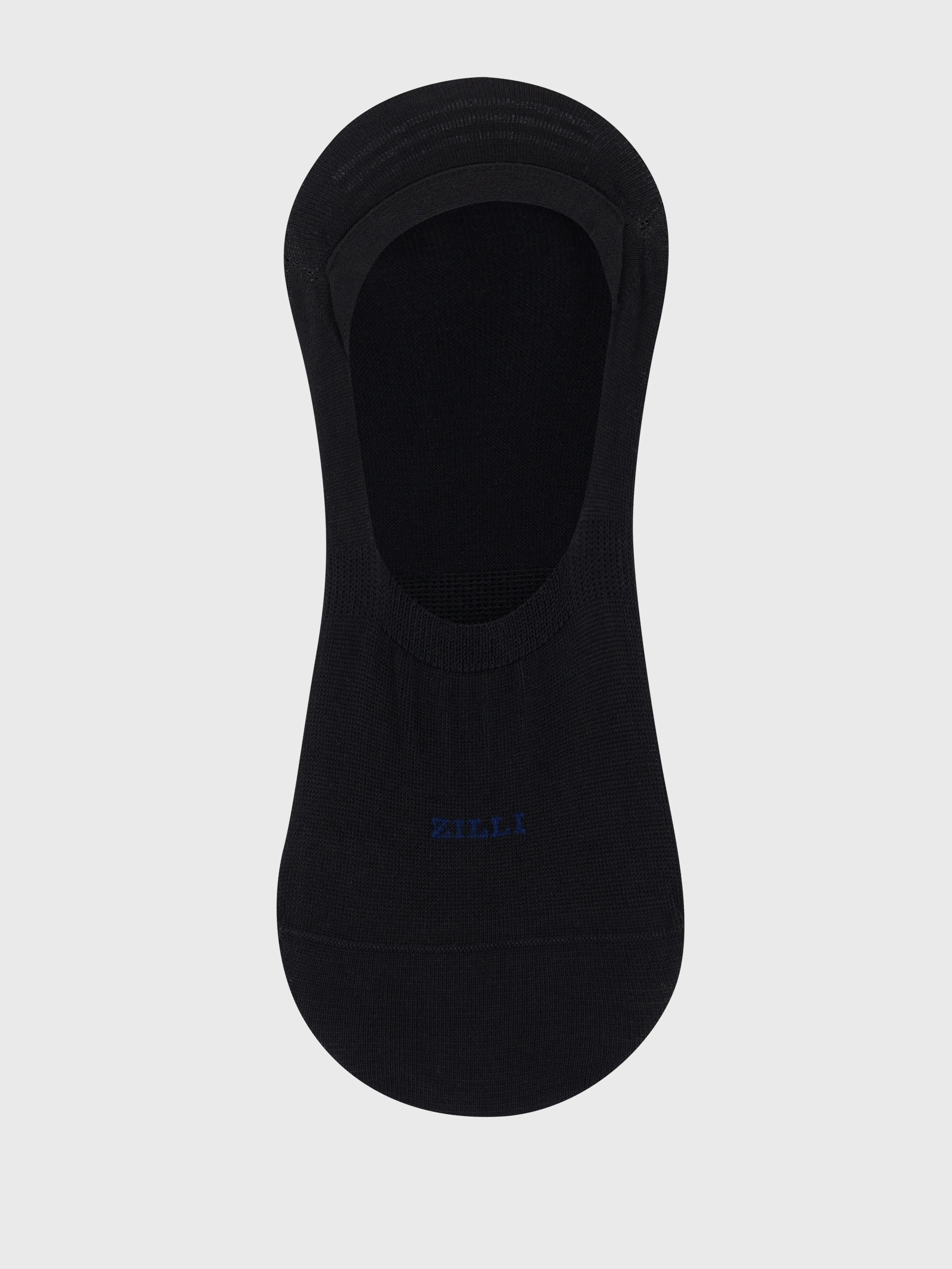 Cotton Blend No-Show Socks - Black