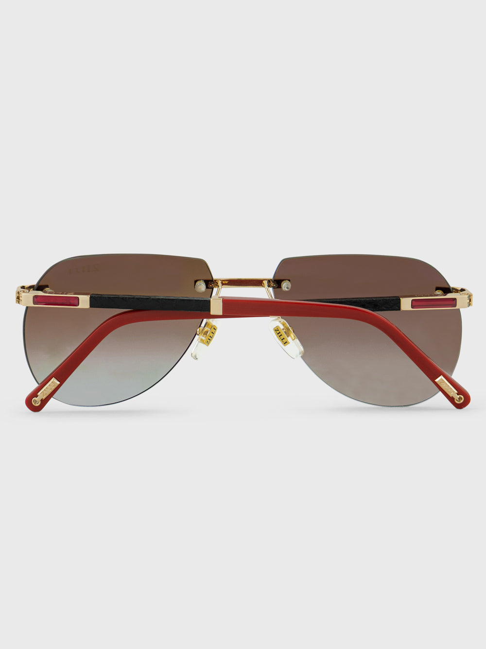 Nyrion Sunglasses - Shiny Gold and Red