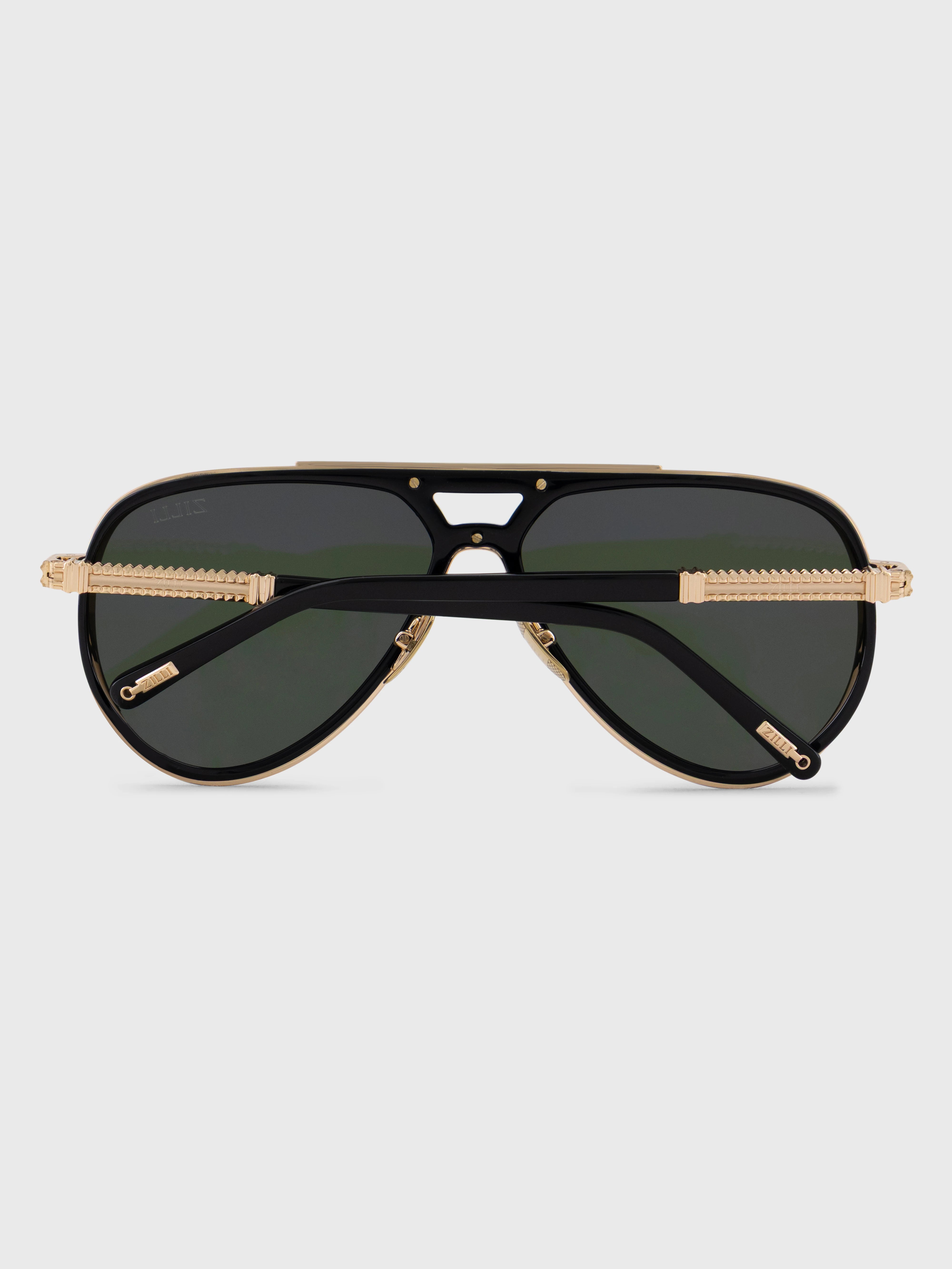 Gradient Aviator Sunglasses - Blue Lenses