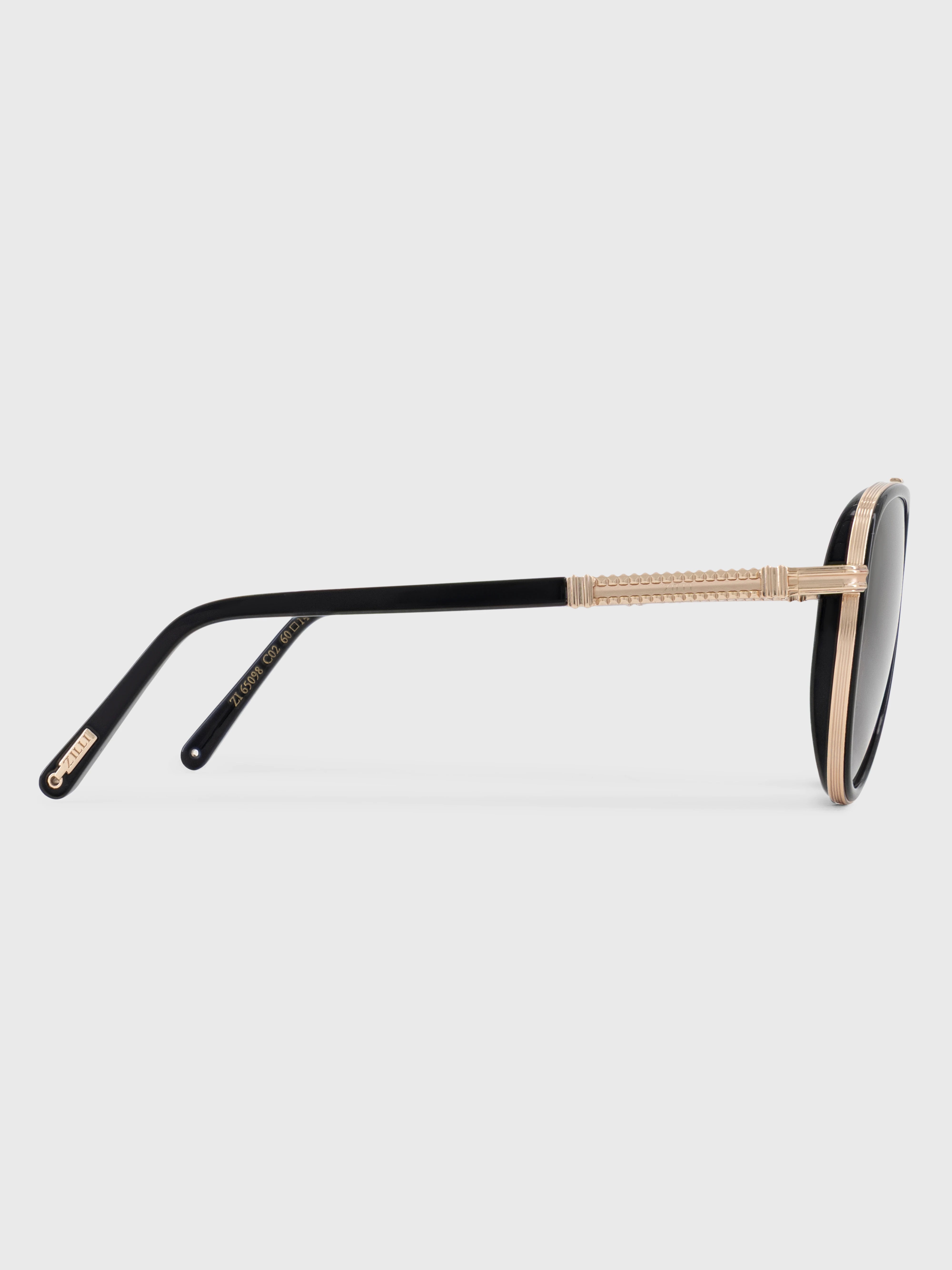 Gradient Aviator Sunglasses - Brown Lenses