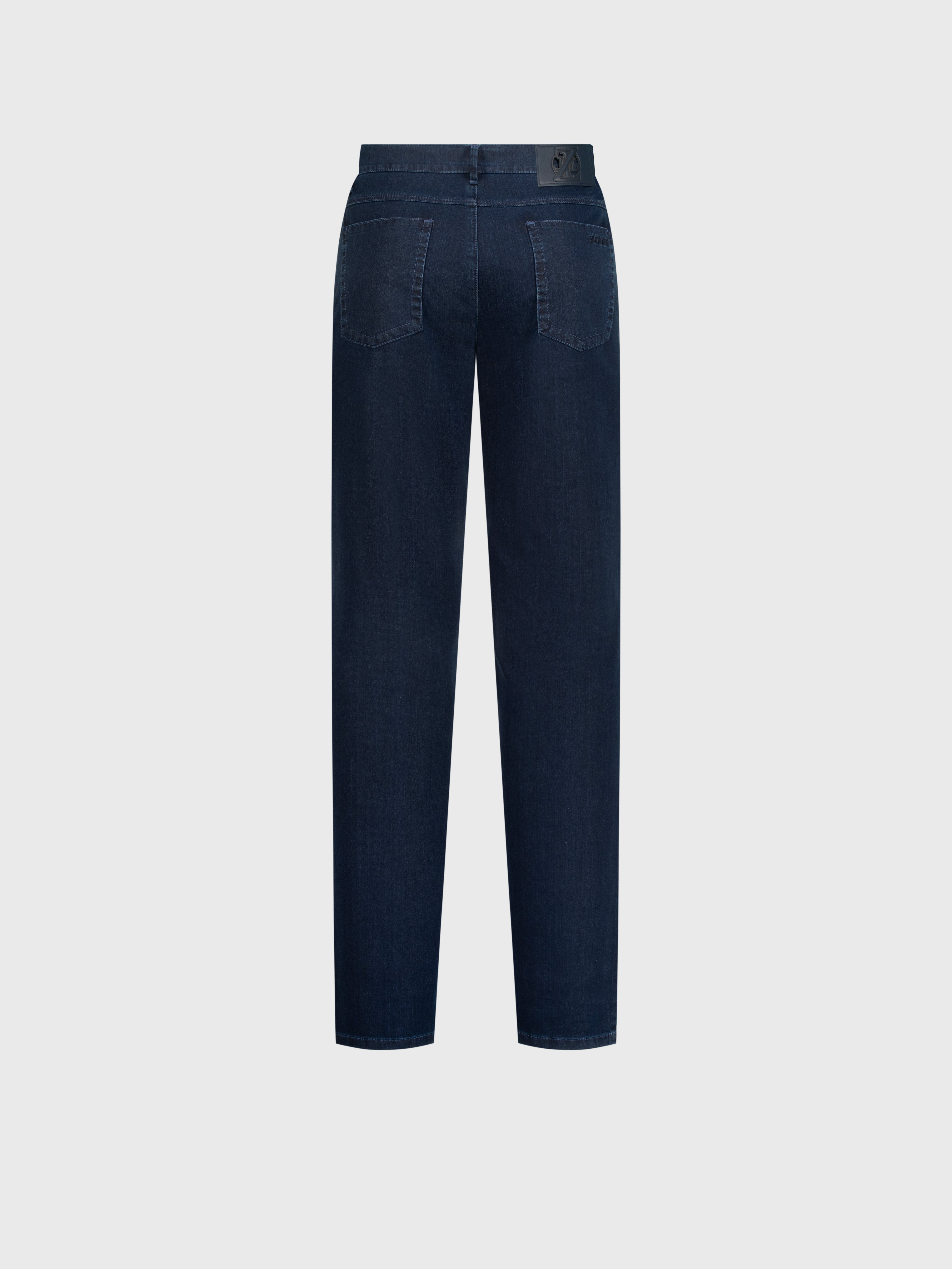 ZILLI Embroidery Denim Cotton Trousers - Blue Jeans