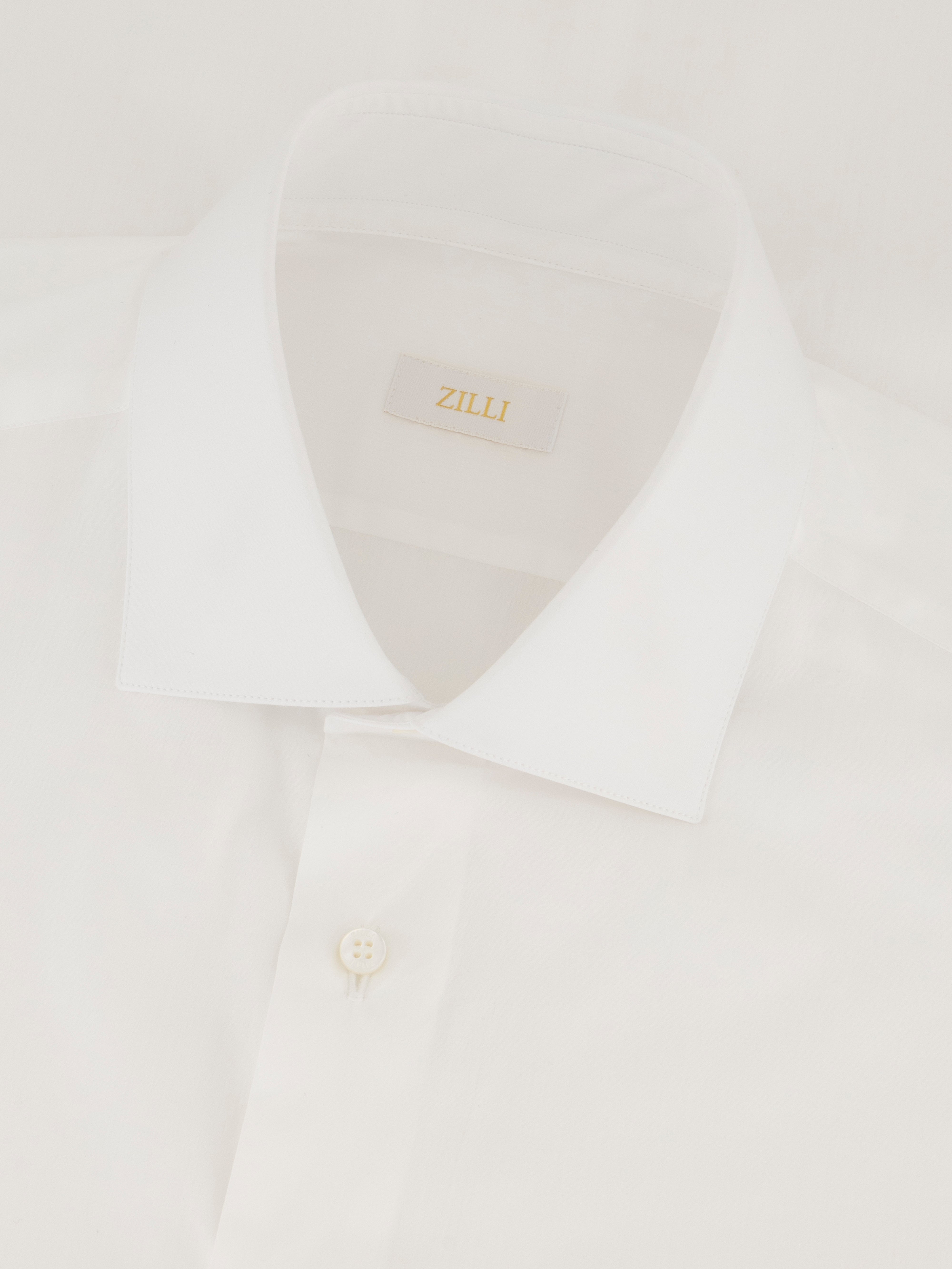 Хлопковая рубашка Sea Island с воротником на одной пуговице - Белый