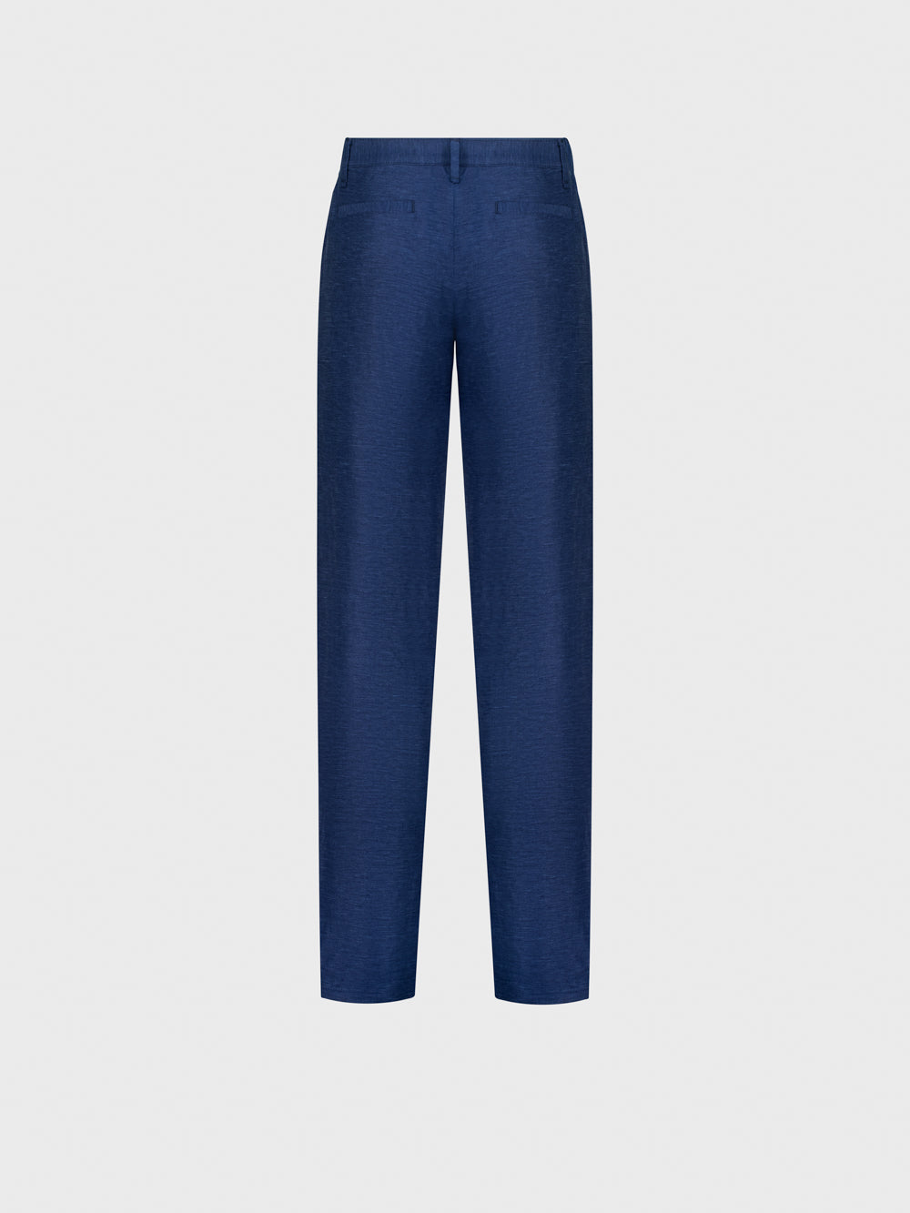 Slim Fit Linen Trousers - Blue Royal