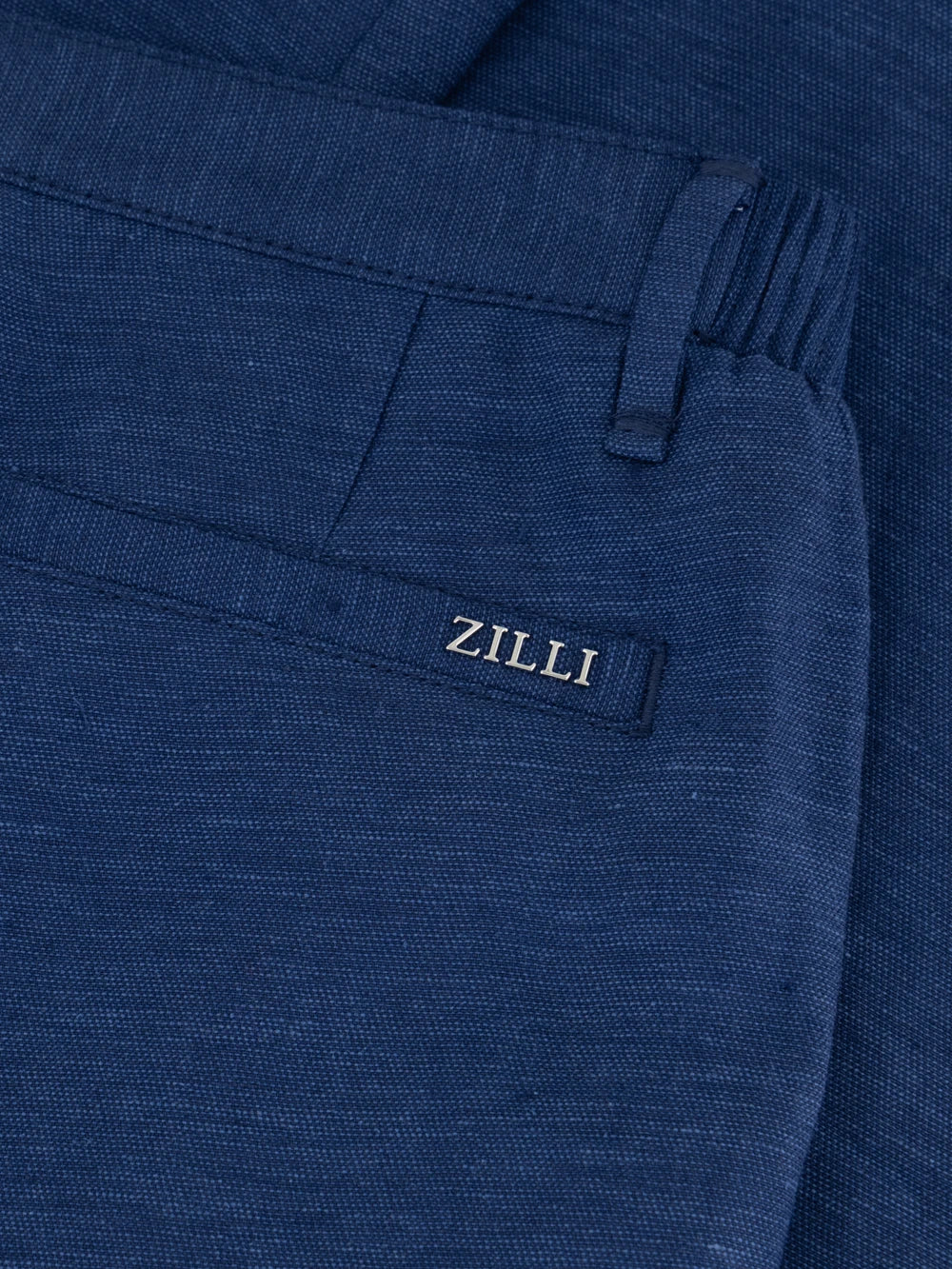 Slim Fit Linen Trousers - Blue Royal
