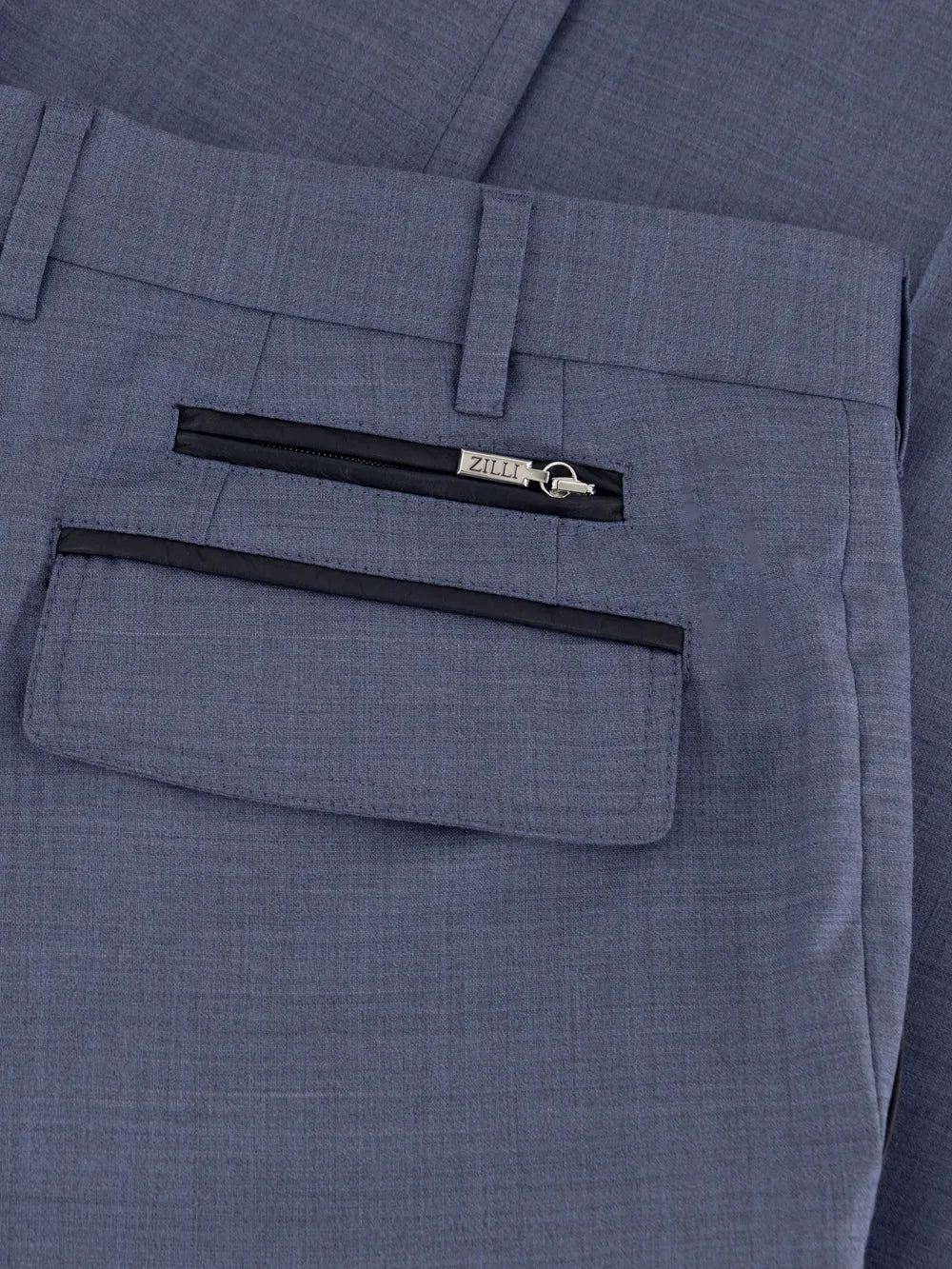 Wool Trousers - Pale Blue Onyx