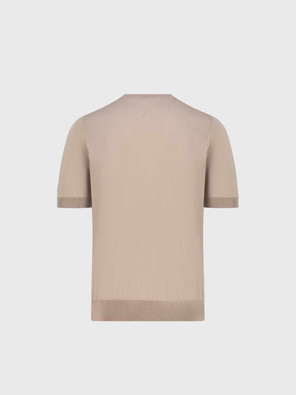 Silk-Knit Stripe Polo Shirt - Pale Fawn