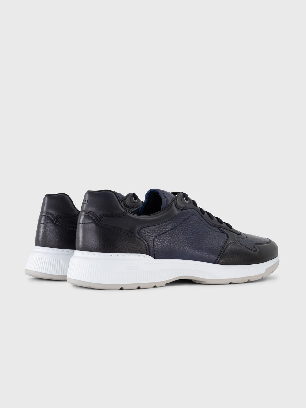 Кожаные низкие кроссовки - Синий ВМФ