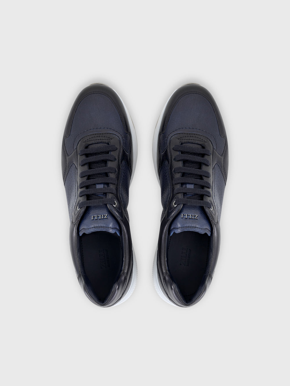 Кожаные низкие кроссовки - Синий ВМФ