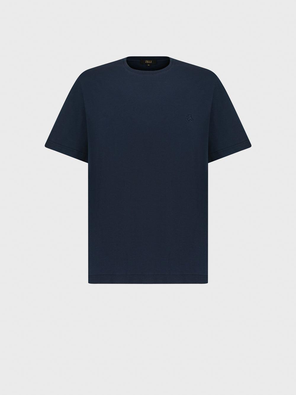 "ZILLI Club Lion" Embroidery Cotton Shirt - Blue Navy
