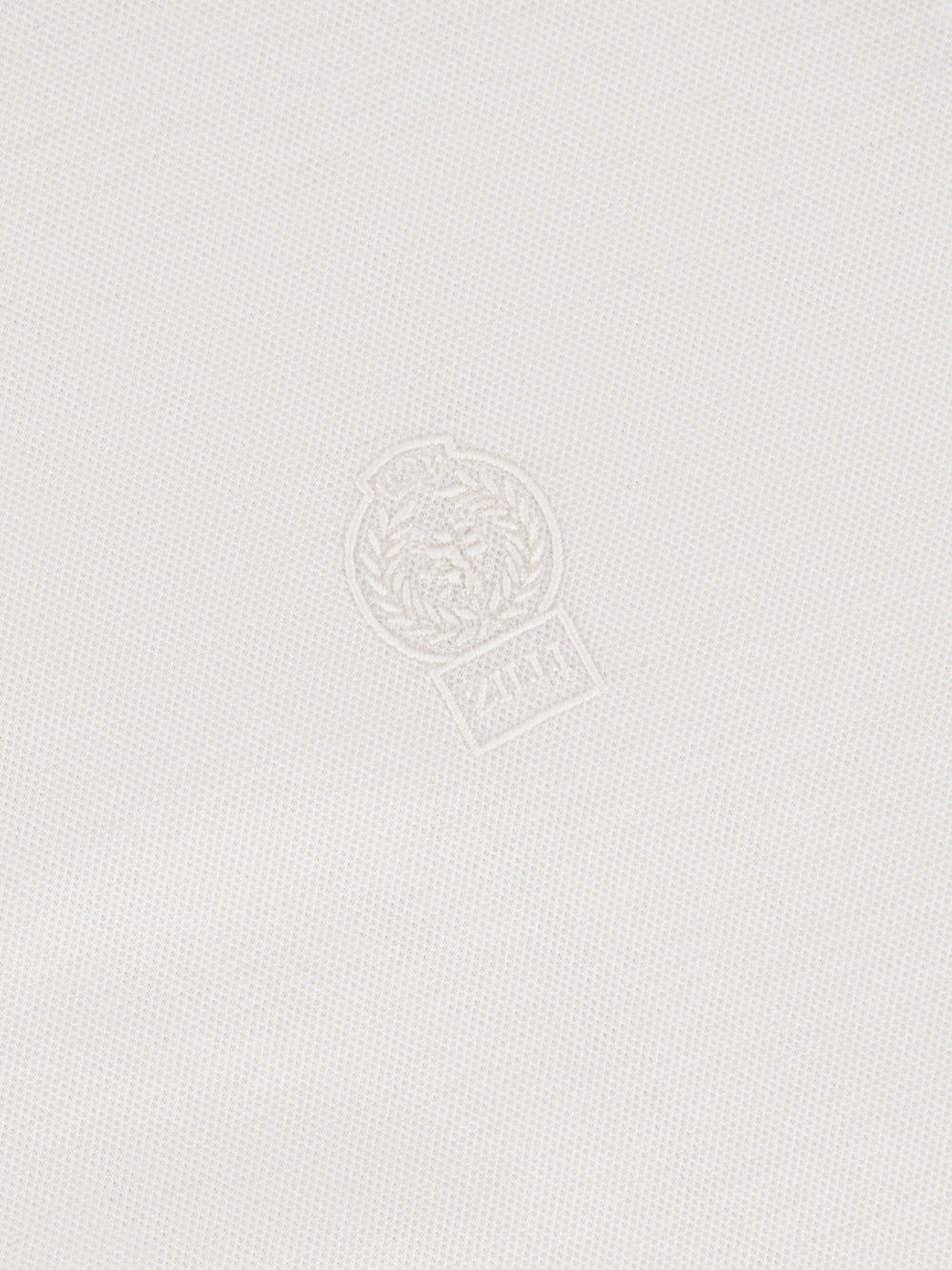 "ZILLI Crest" Embroidery Cotton T-Shirt - White