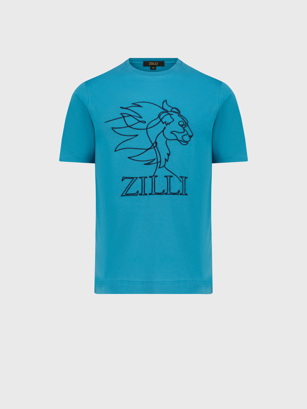 ZILLI "Big Lion" Embroidery Cotton Shirt - Peacock