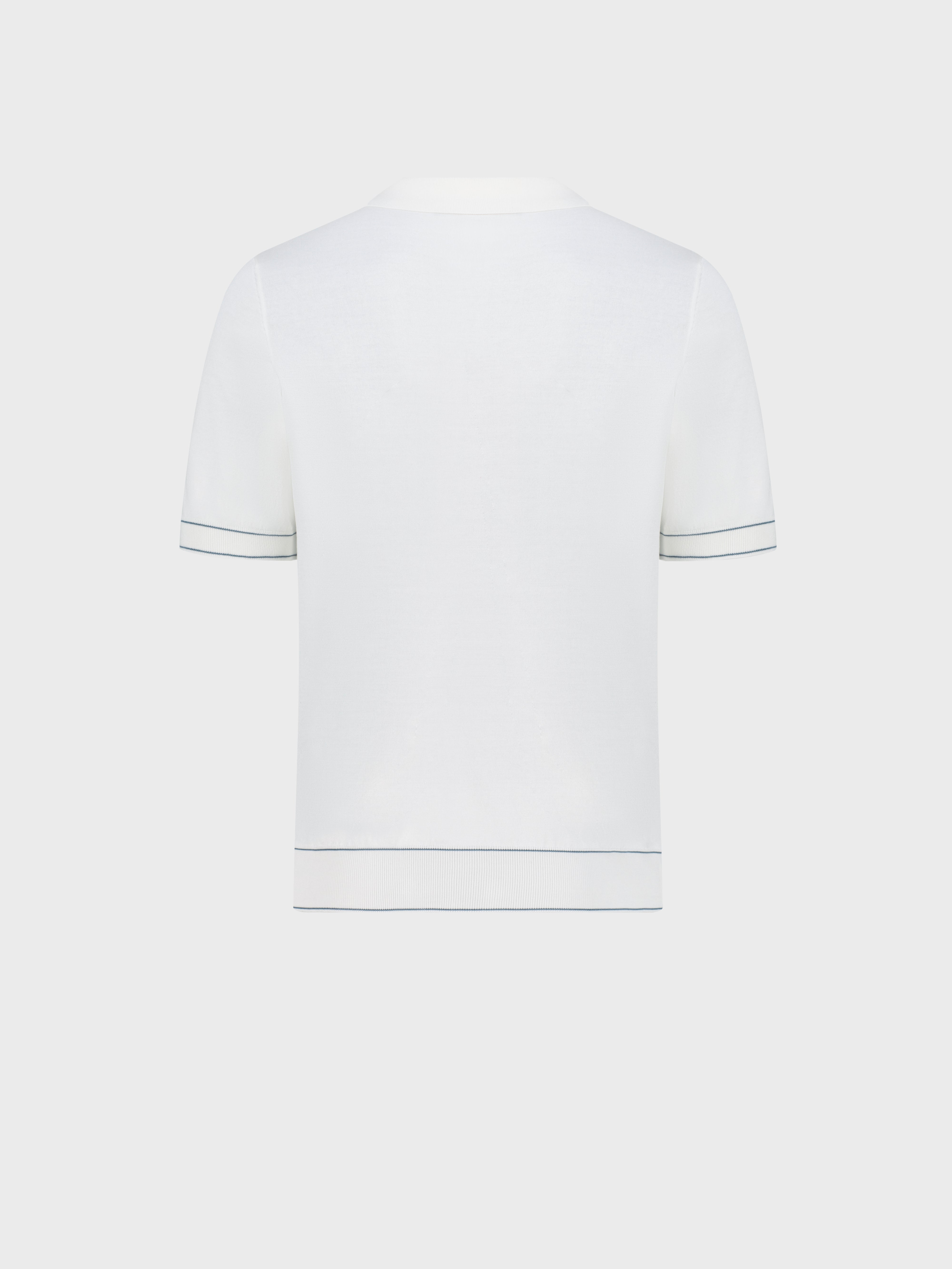 Трикотажное поло из шелка и хлопка "Shaded Argyle" - натуральный белый