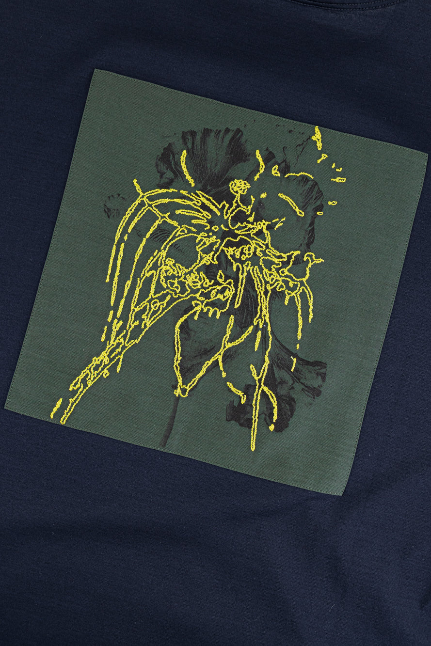 "FANTASY" Patched T-Shirt - Dark Navy