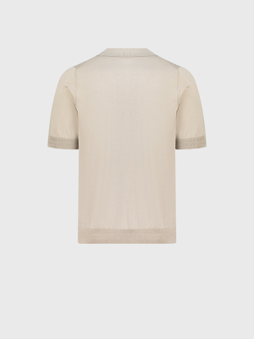 "Прямоугольное поло из шелка и хлопкового трикотажа с крокодиловыми узорами - Pale Fawn