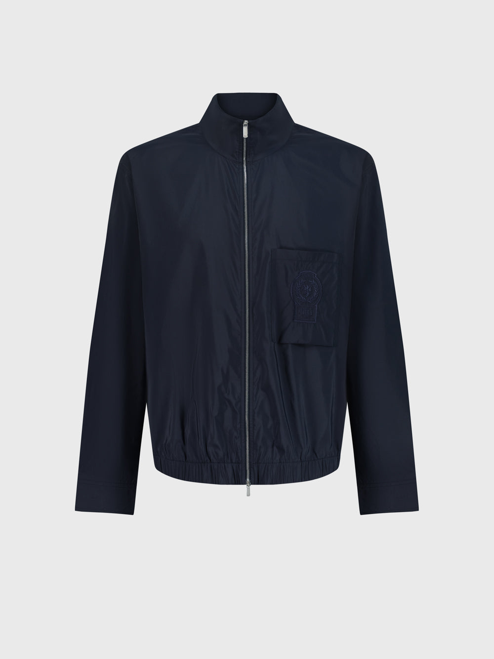 Single-Stitched Collar Bomber Jacket - Blue Navy
