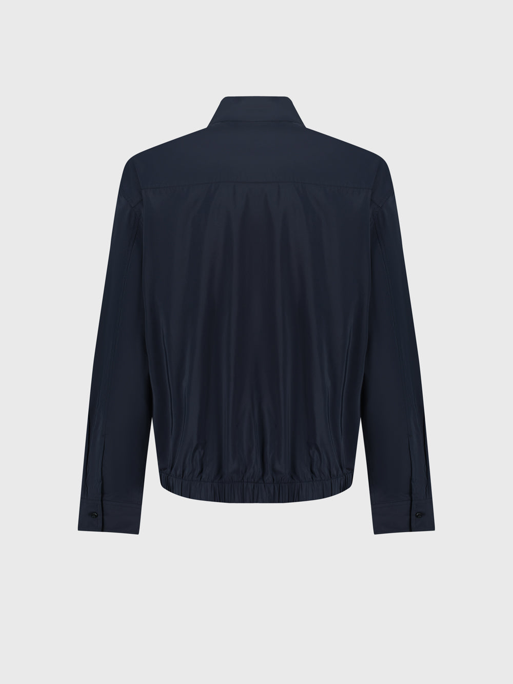 Single-Stitched Collar Bomber Jacket - Blue Navy