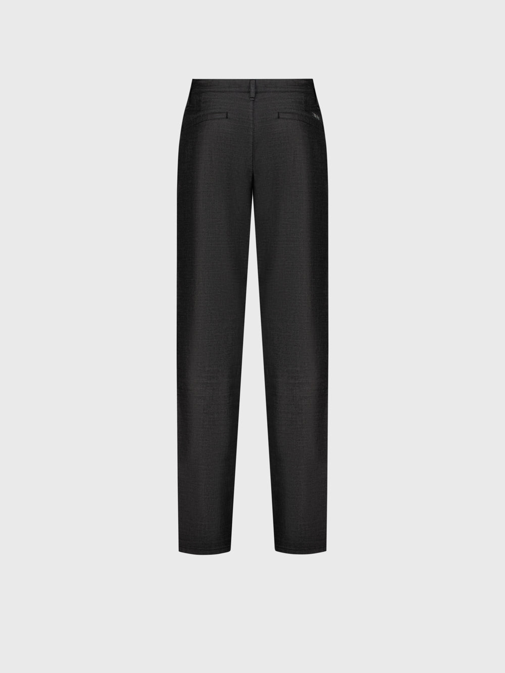 Slim Fit Cotton Trousers - Black