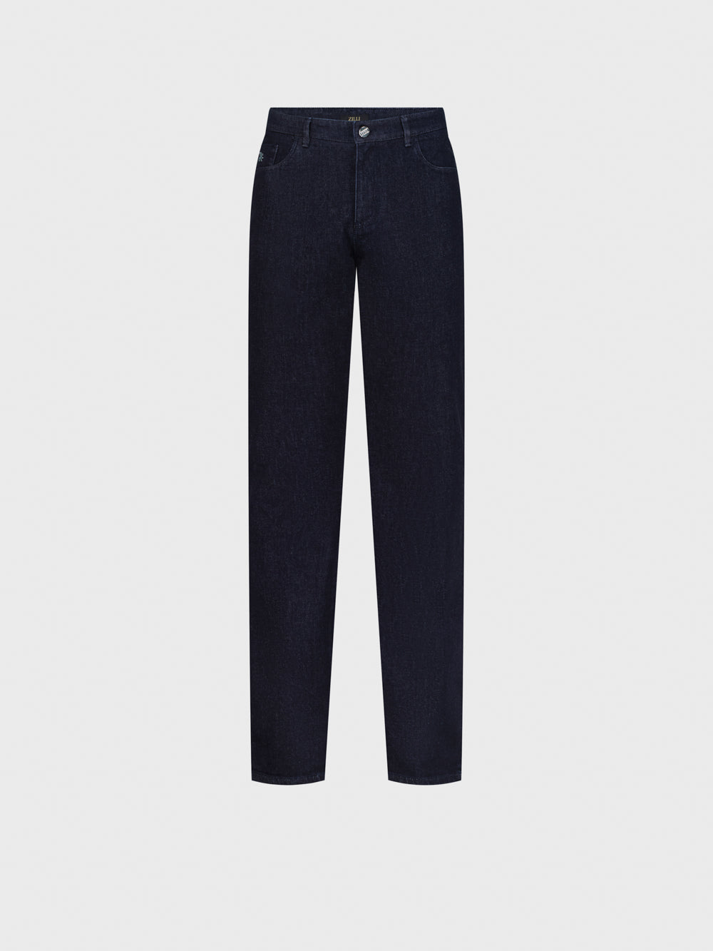 Cotton-Blend Jeans - Blue Navy