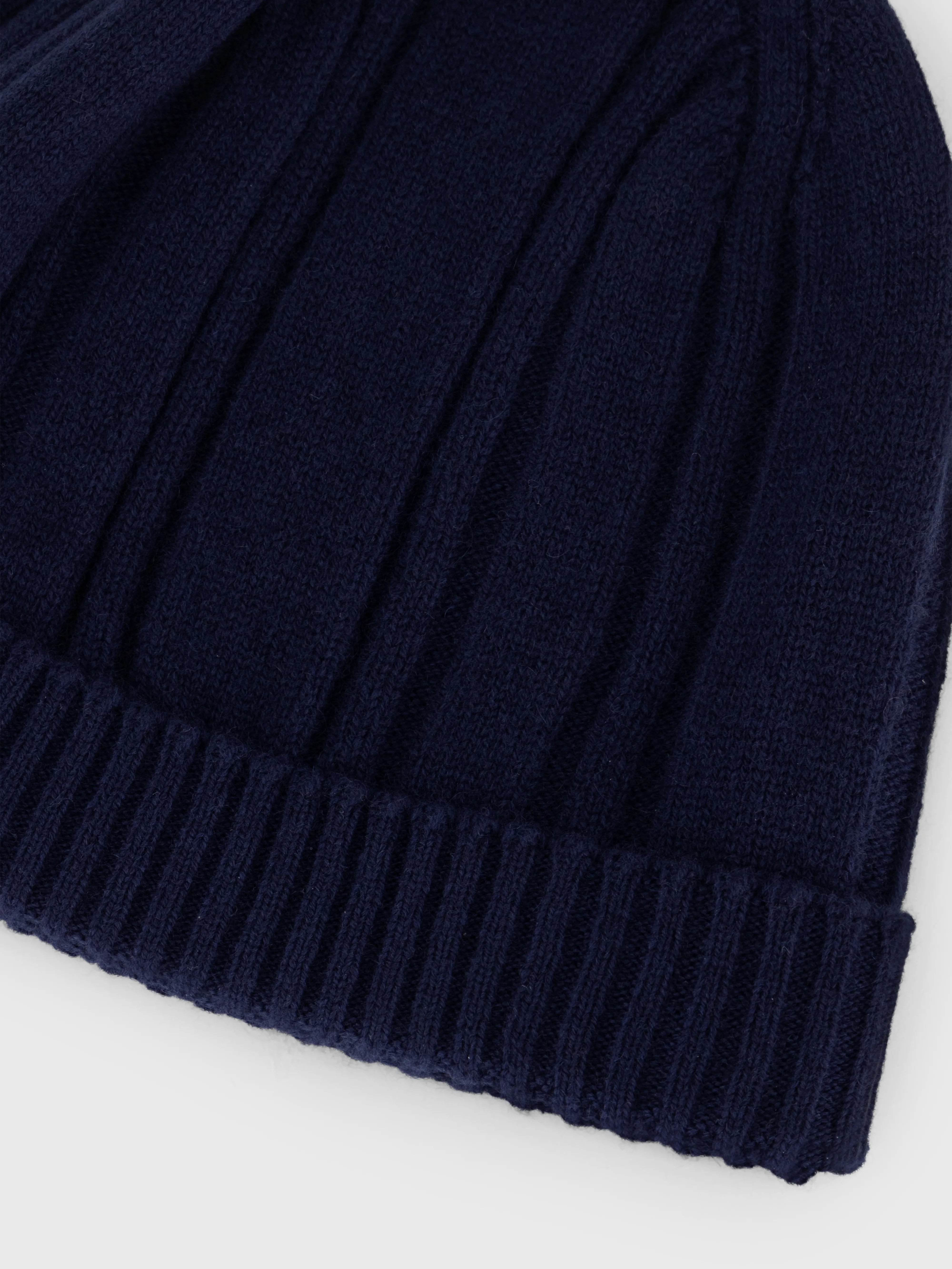 Ribbed Beanie - Dark Navy