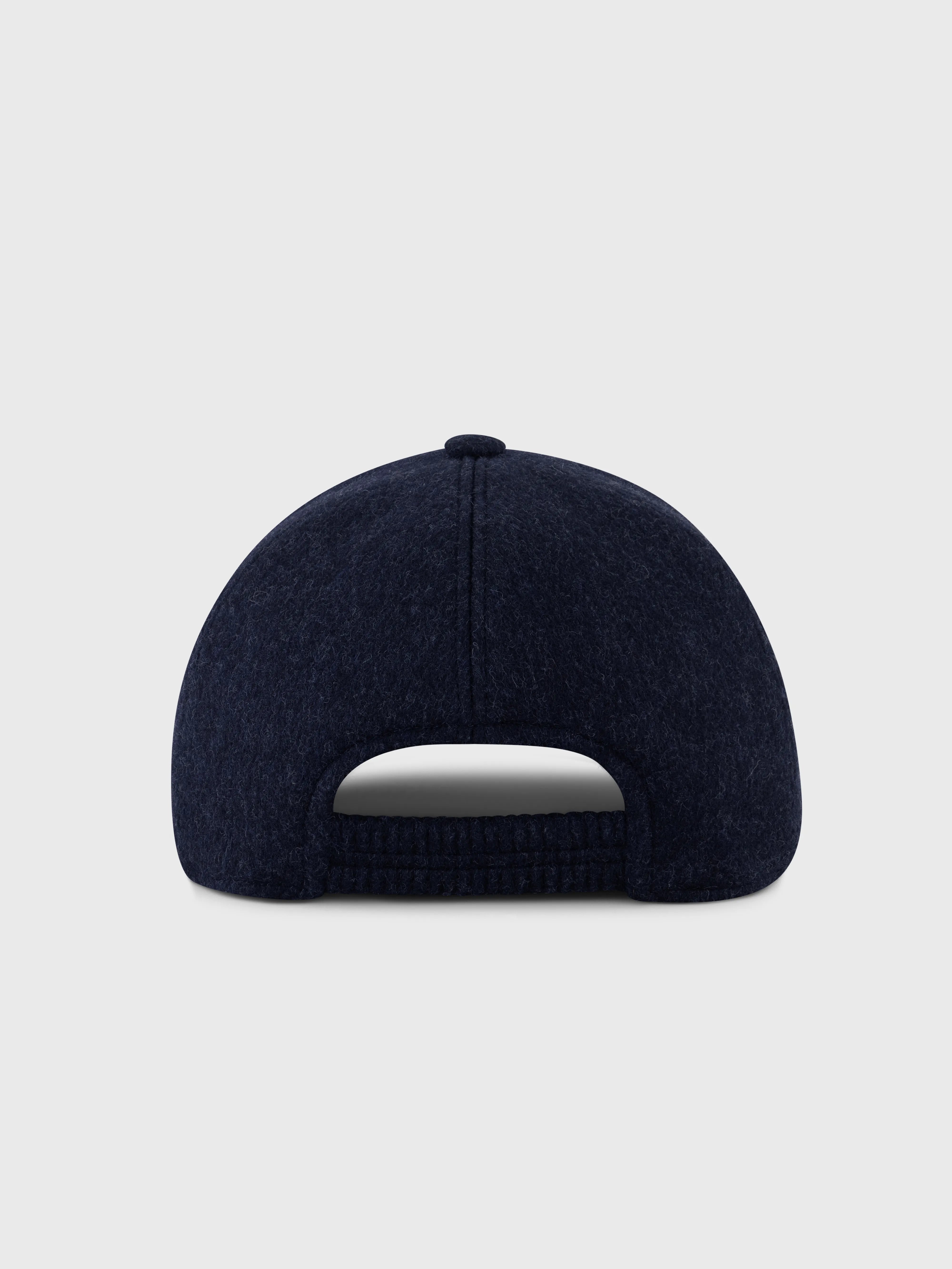 Кожаная кепка с нашивками ZILLI - Темно-морской