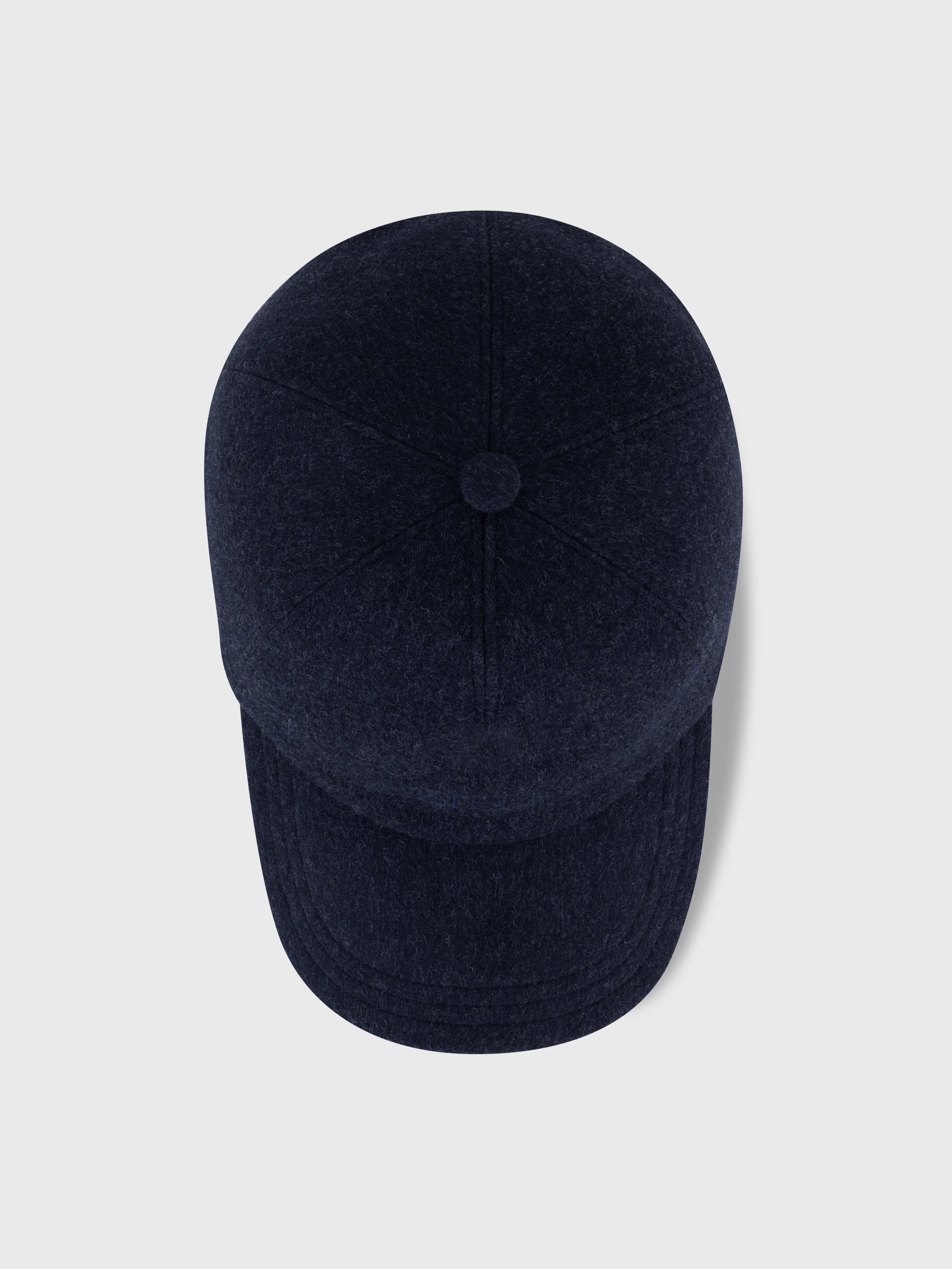 Кожаная кепка с нашивками ZILLI - Темно-морской