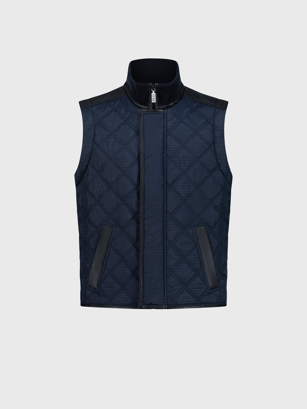 Diamond Patterned Gilet - Dark Navy