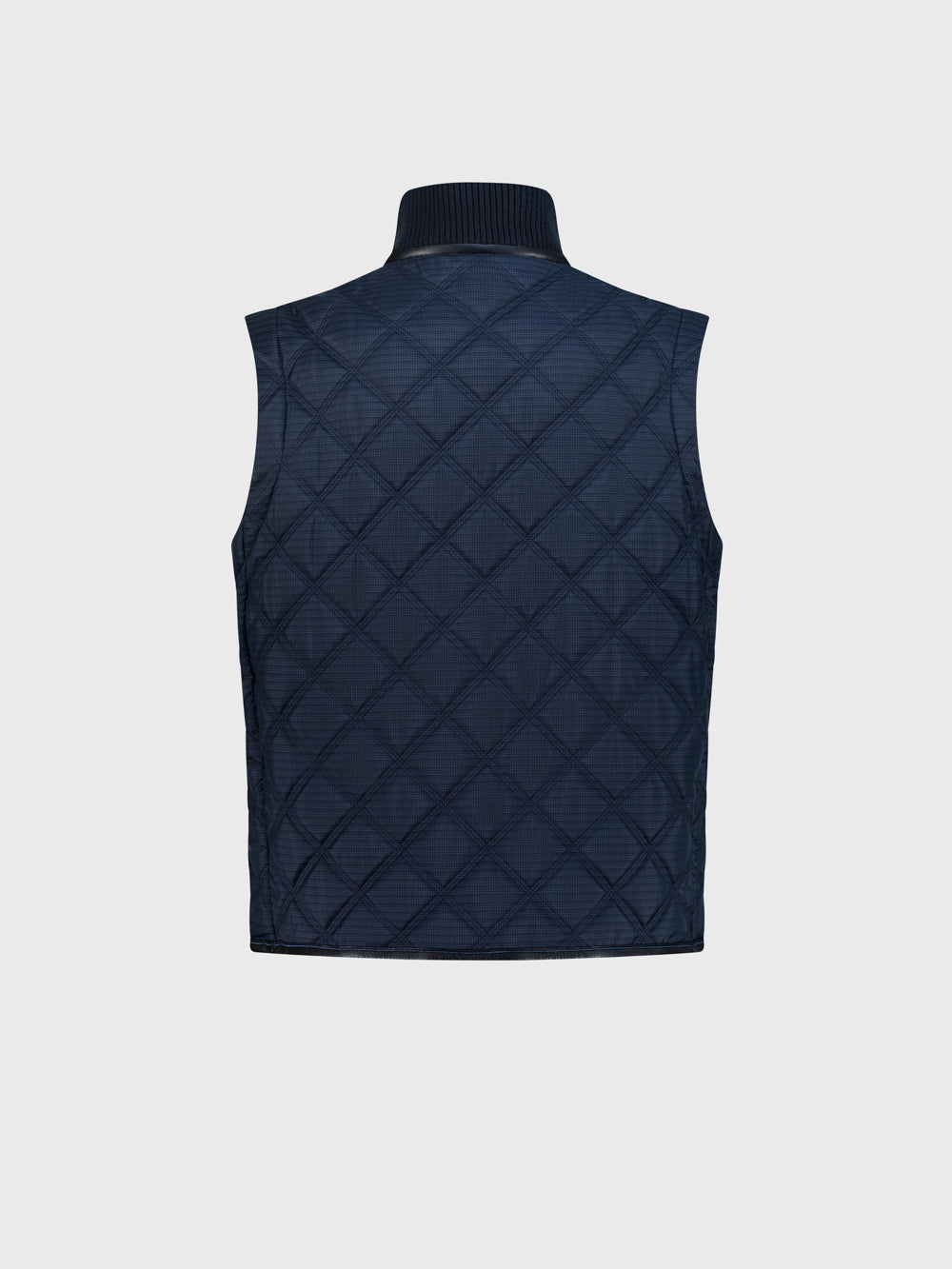 Diamond Patterned Gilet - Dark Navy