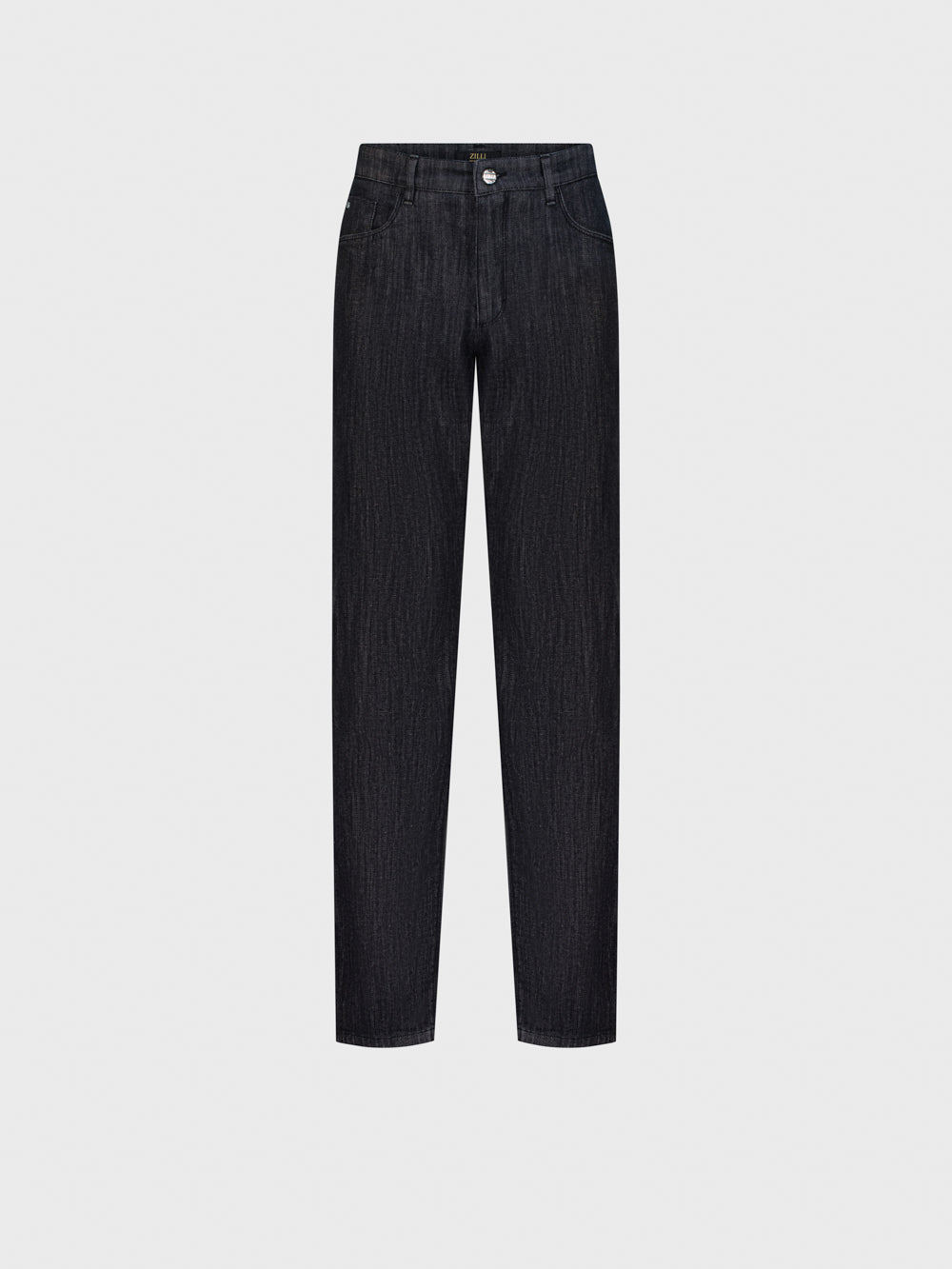 ZILLI Suede Patch Denim - Black