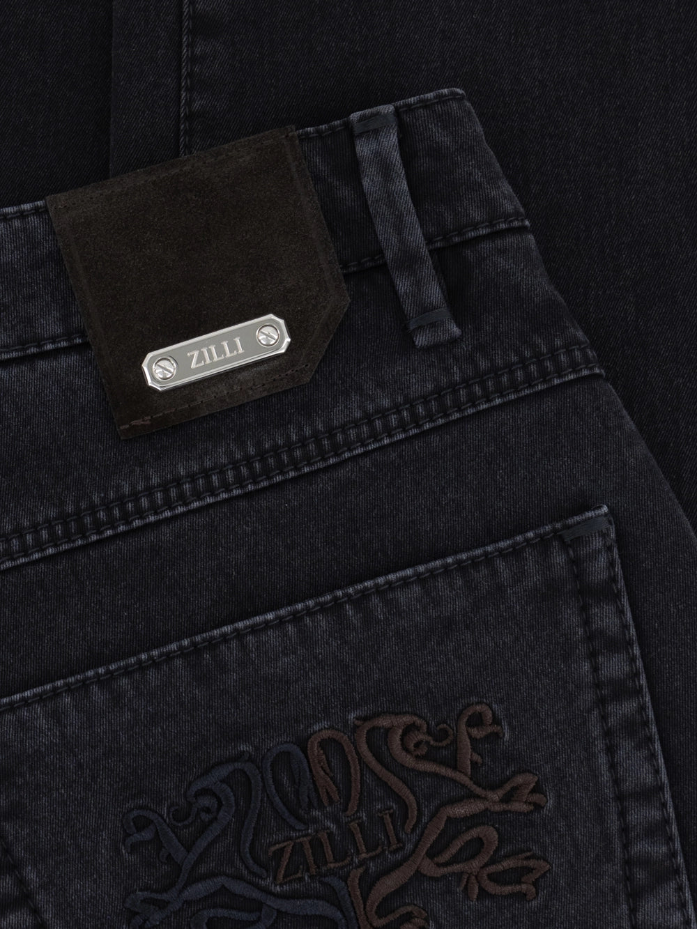 Black Denim Jean with ZILLI Back Detail