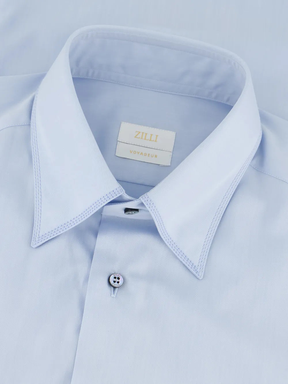 Формальная рубашка с тройным отложным воротником Easy Iron - Синий