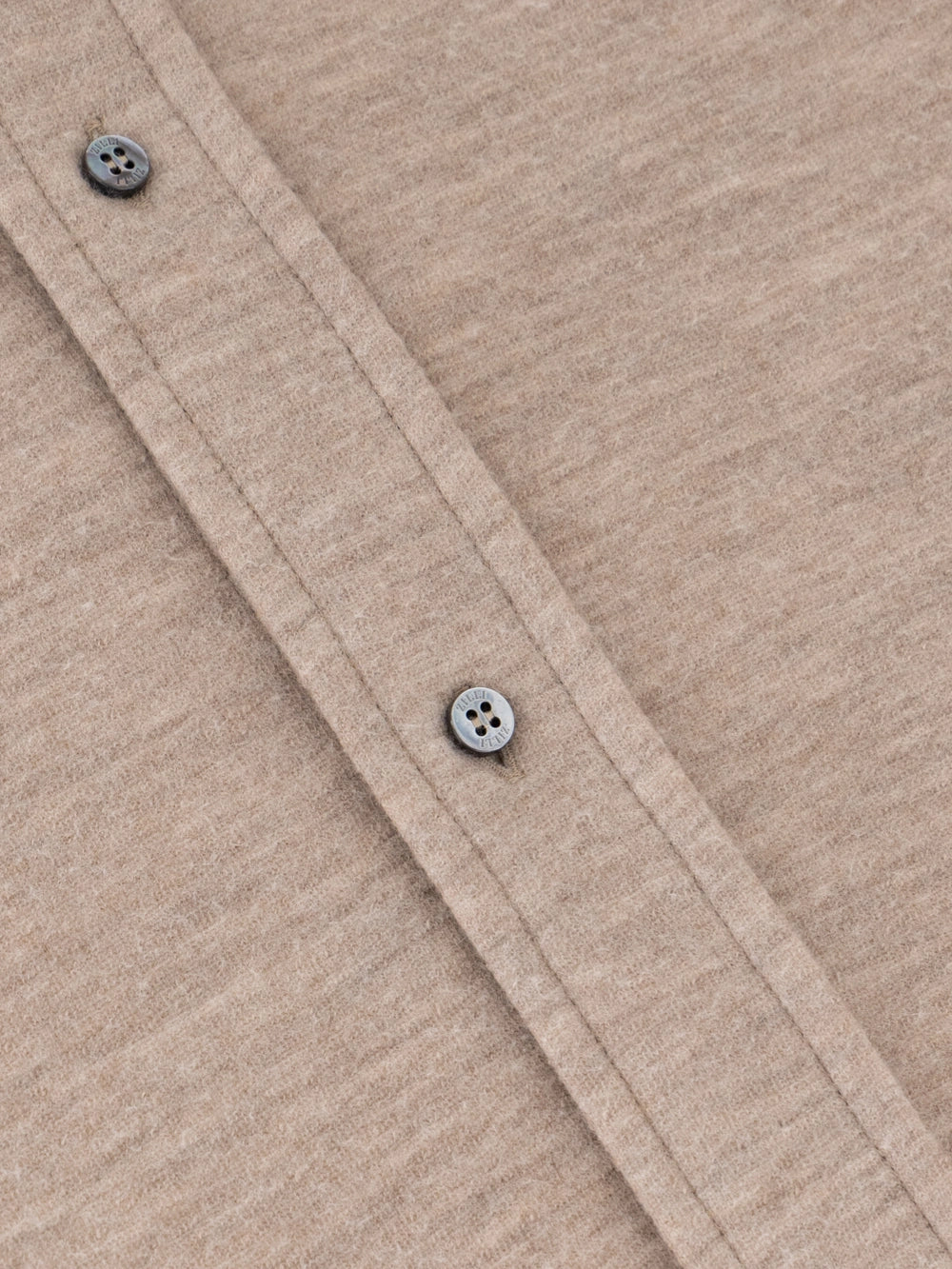 Buttoned Knit Overshirt - Mink Camel