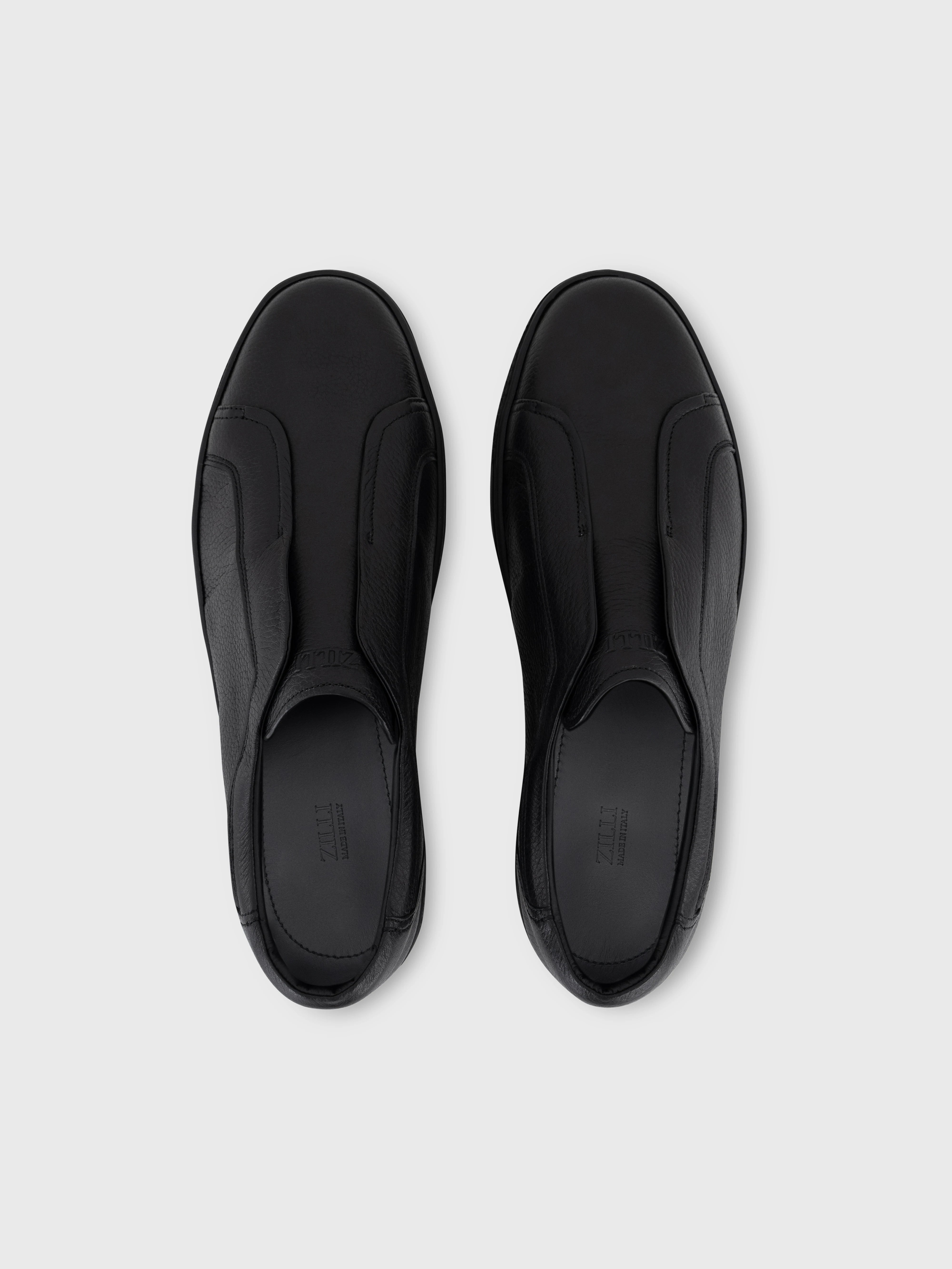 Geometric Suede Accented Runner Sneakers - Black
