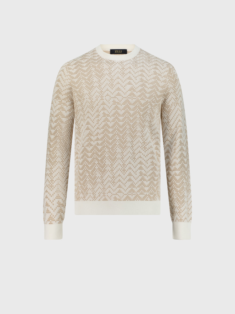 Пуловер с шевронным узором - Blond Fawn