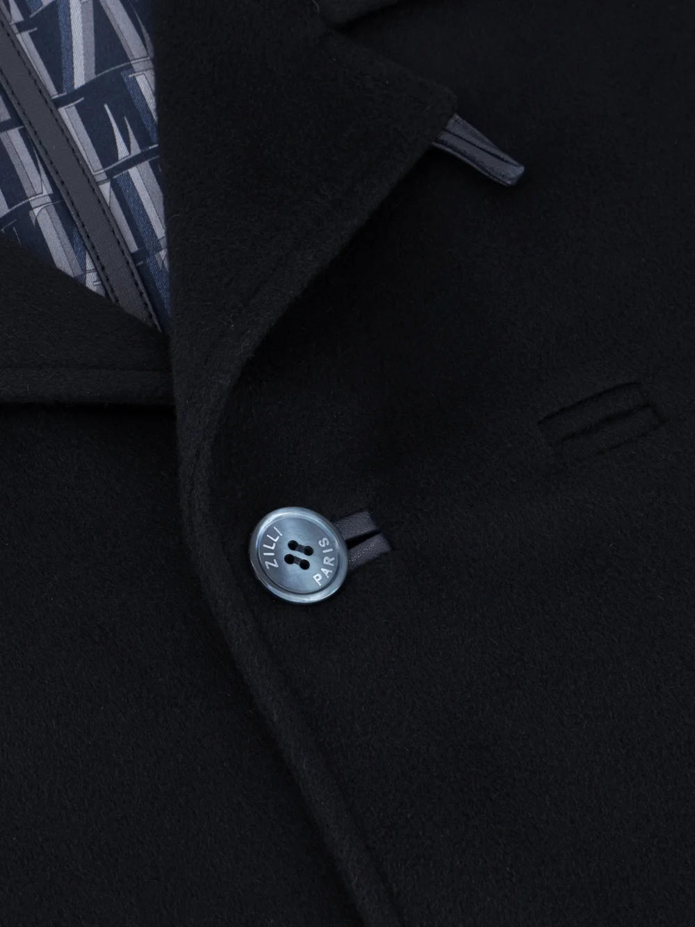 Buttoned Jacket with Dual-Tone Branded Buttons – Blue Navy