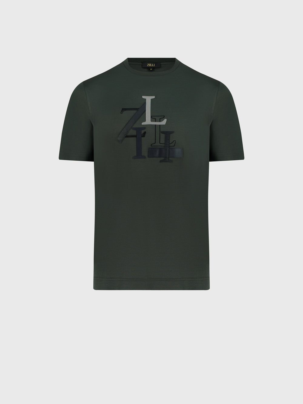 ZILLI Patchwork T-Shirt - Dark Sage