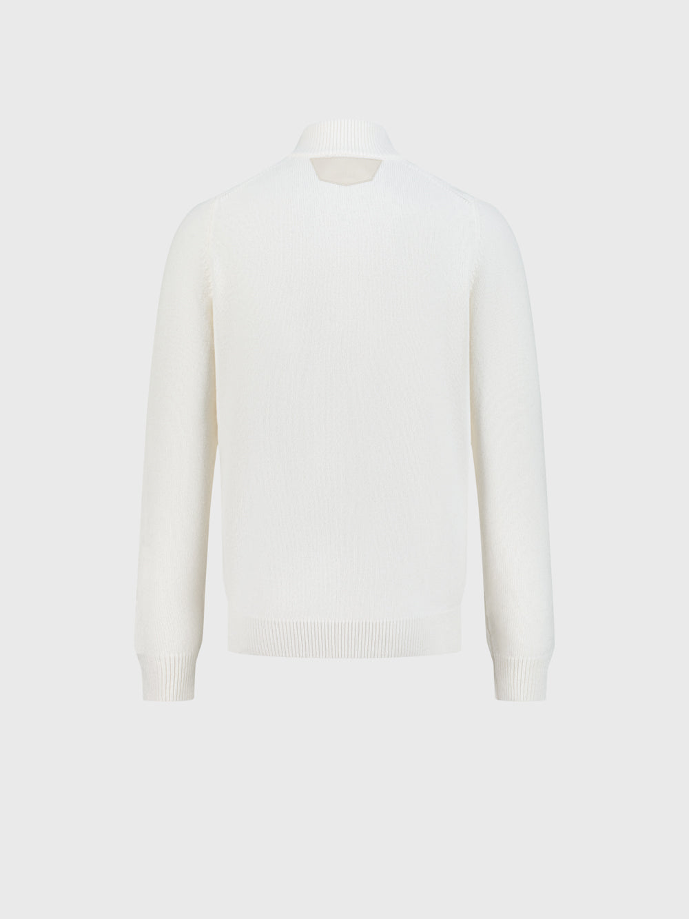 100% Lambswool Fitted Half-Zip Sweater - Blond Fawn