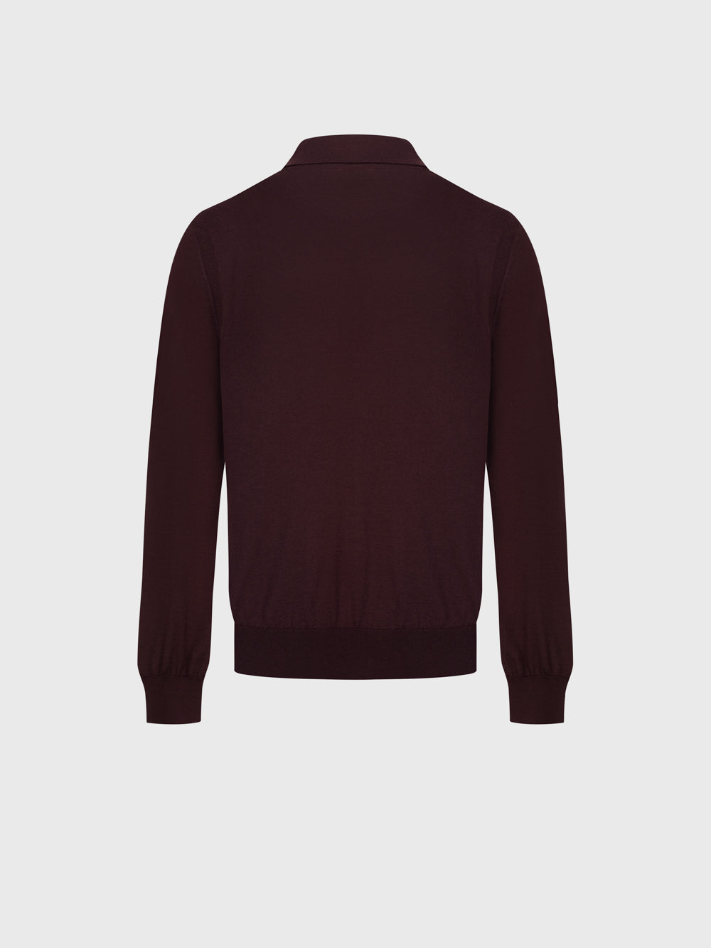Wool-Silk Lightweight Polo Half-Zip Knit – Ruby