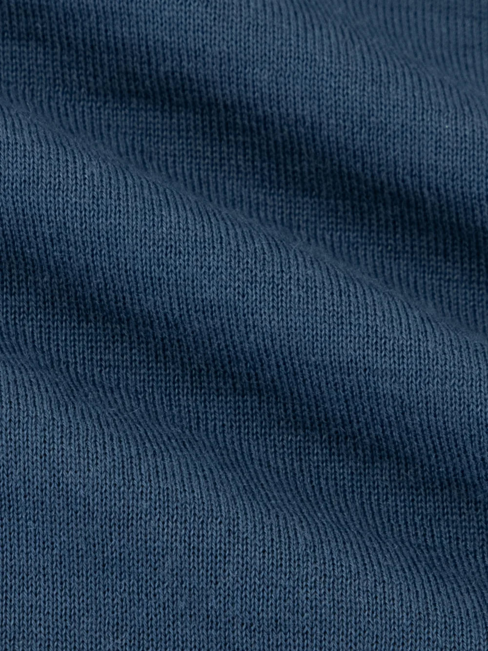 Wool-Silk Lightweight Polo Half-Zip Knit – Smoke Blue