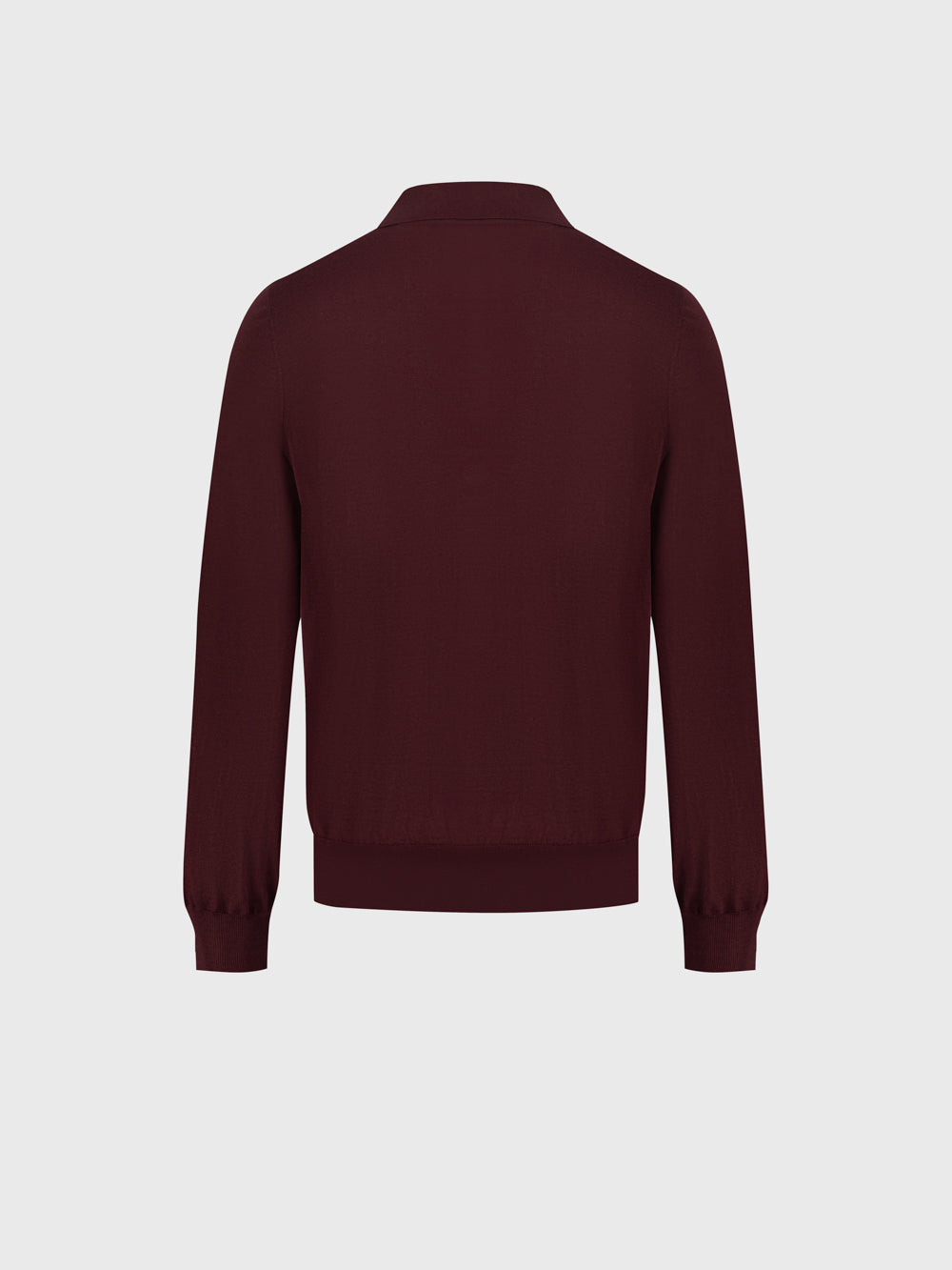 Angled Panel Polo Half-Zip Knit with Crocodile Leather Trim – Ruby