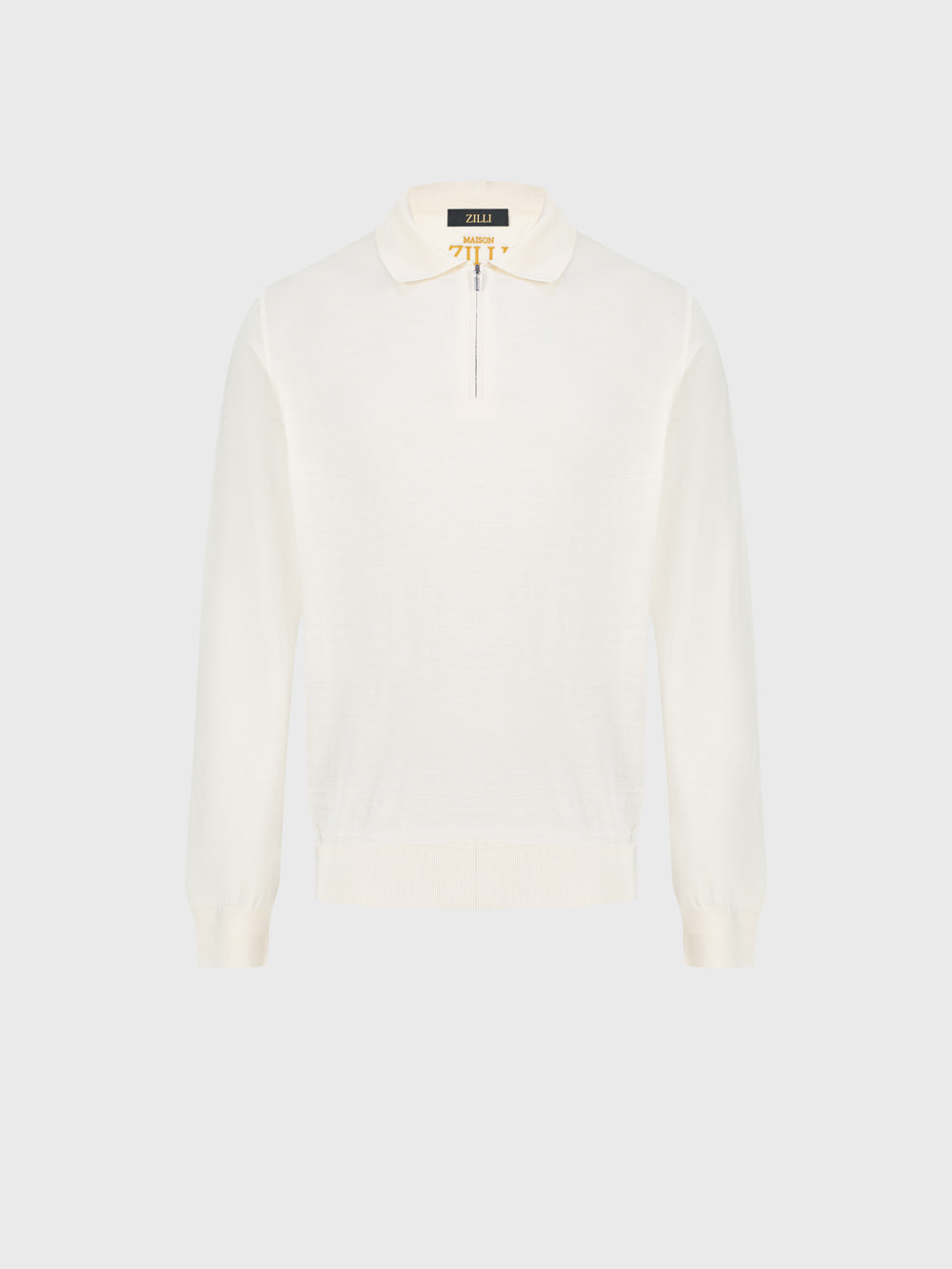 Wool Polo Half-Zip Knit – Blond Fawn