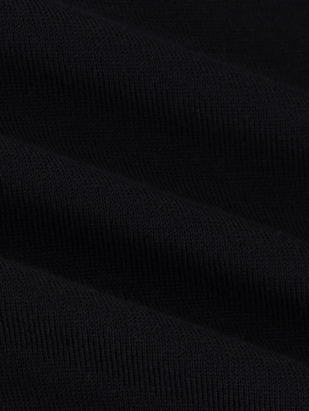 Wool Polo Half-Zip Knit – Black