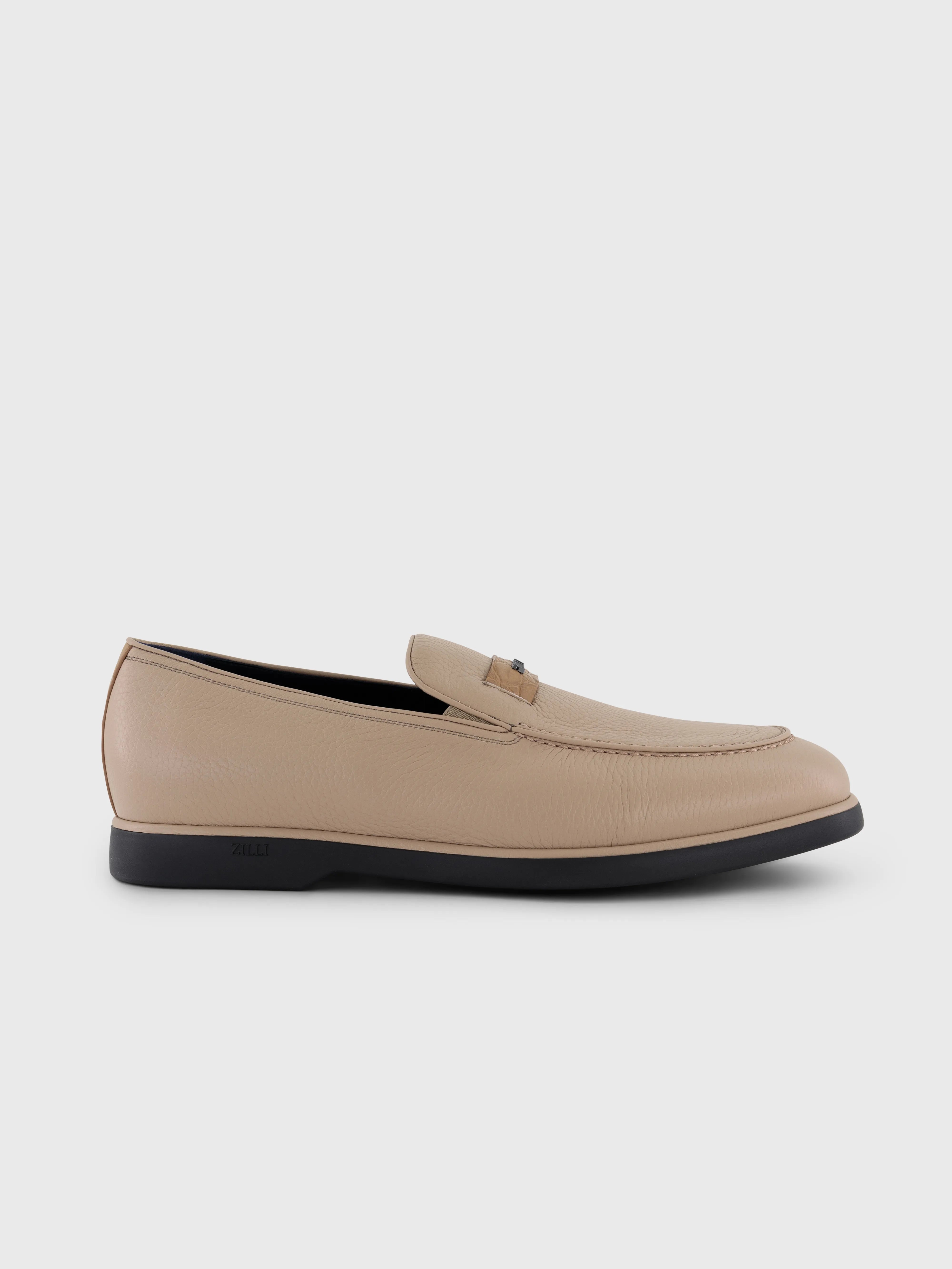 Deerskin Leather Loafers – Blond Fawn
