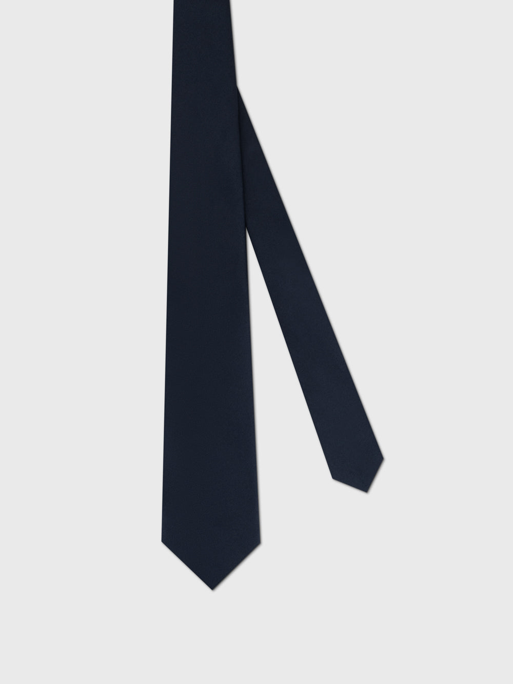 Silk Plain Tie - Dark Navy
