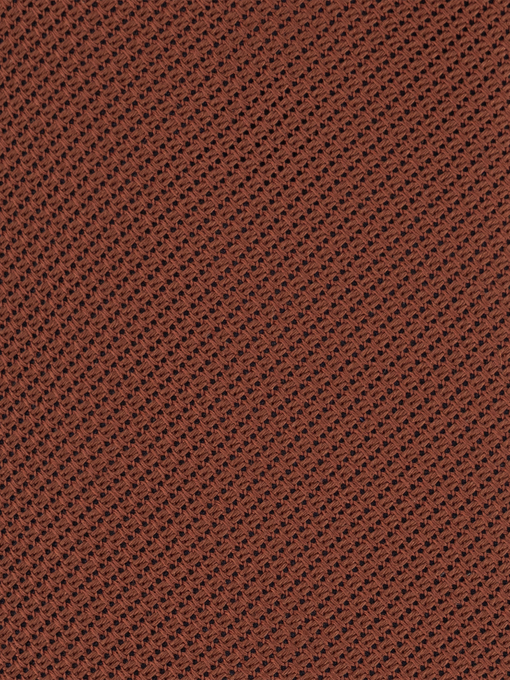 Silk Knitted Tie - Burnt Tobacco