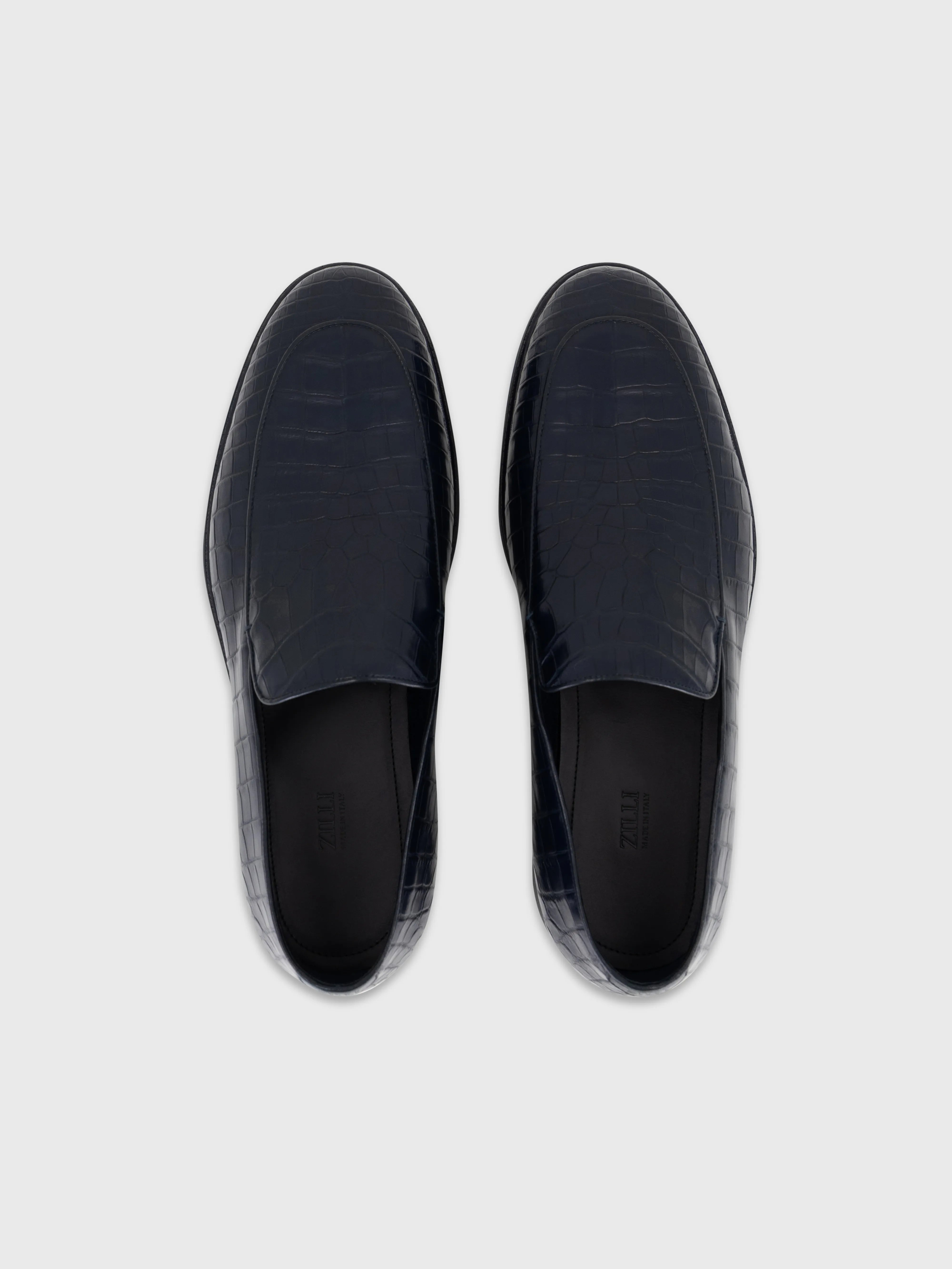 Формальные туфли из крокодиловой кожи - темно-темноморский